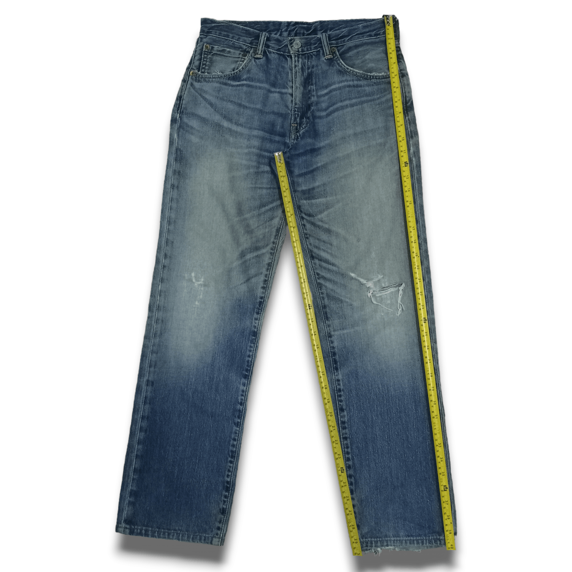 Levi's × Levi's Vintage Clothing Vintage LEVIS 503 Blue Wash Distressed Loose Jeans 31x30 Size US 31 - 8 Thumbnail