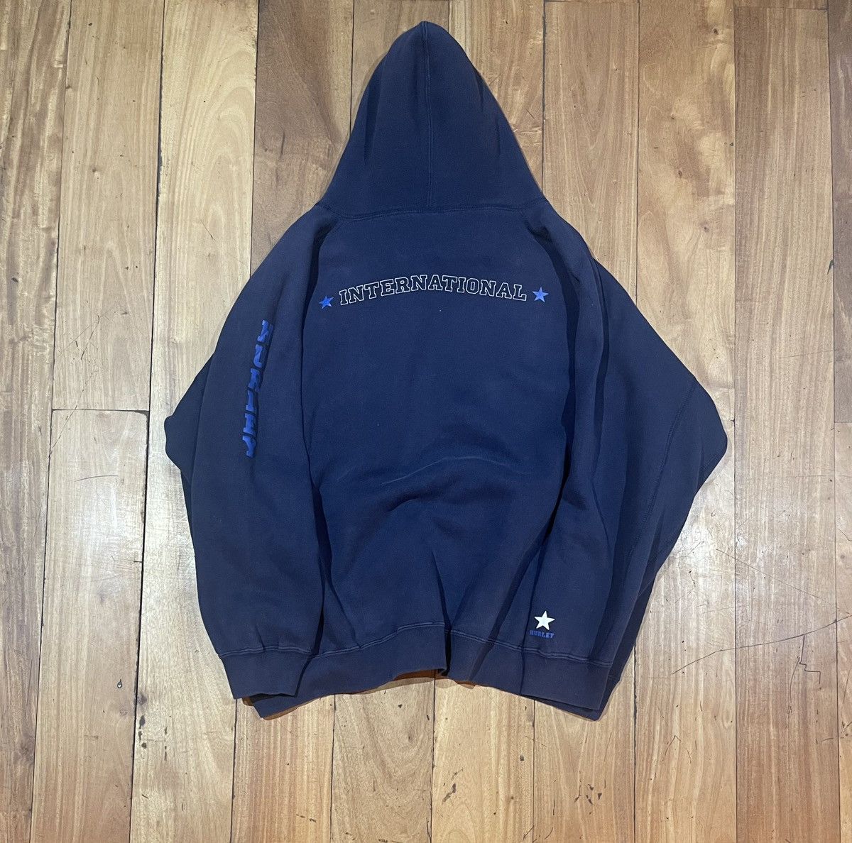 Hurley Vintage Crazy Hurley blue hoodie XL Y2K surfwear heavy rare Size US XL / EU 56 / 4 - 3 Thumbnail