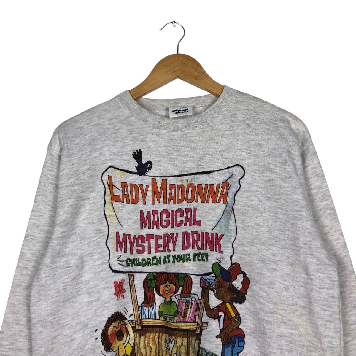 Japanese Brand × Vintage Vintage Lady Madonna Mystery Drink Sweatshirt Art Graphic Size US S / EU 44-46 / 1 - 2 Thumbnail