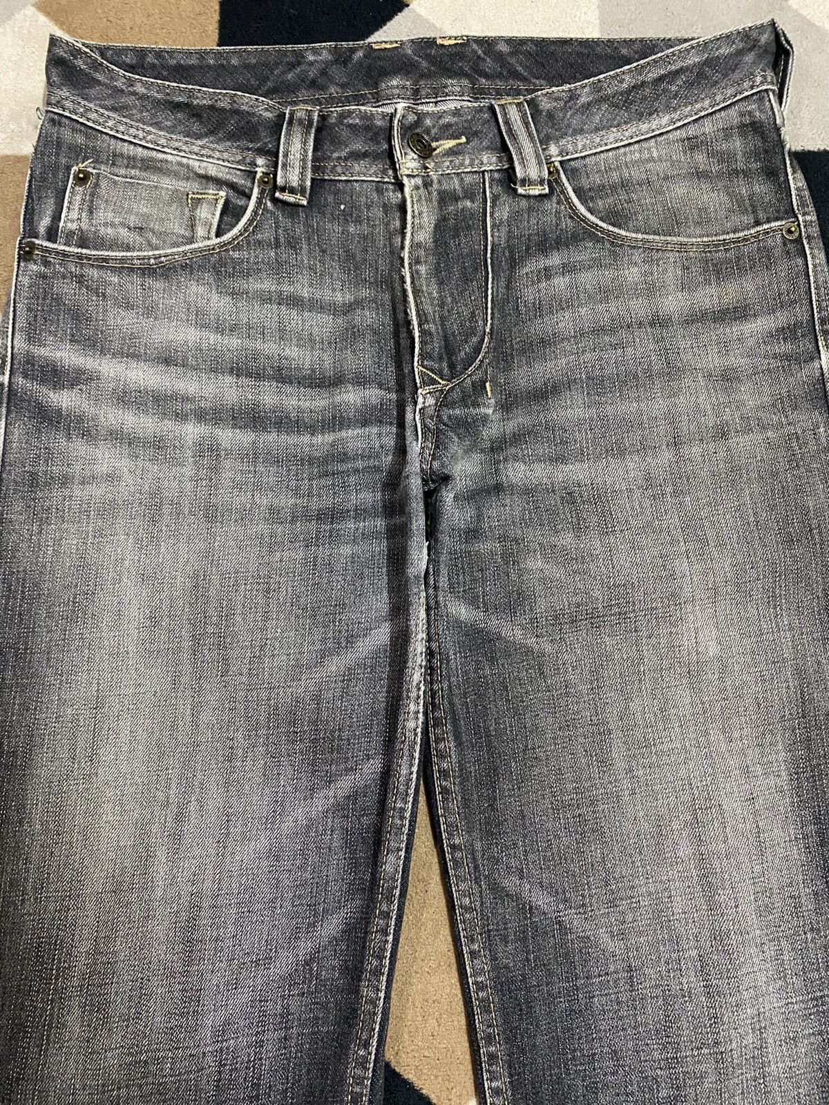 George Vtg JapaneseBrands George Black Denim Whisker Loose Jeans Size US 32 / EU 48 - 3 Thumbnail