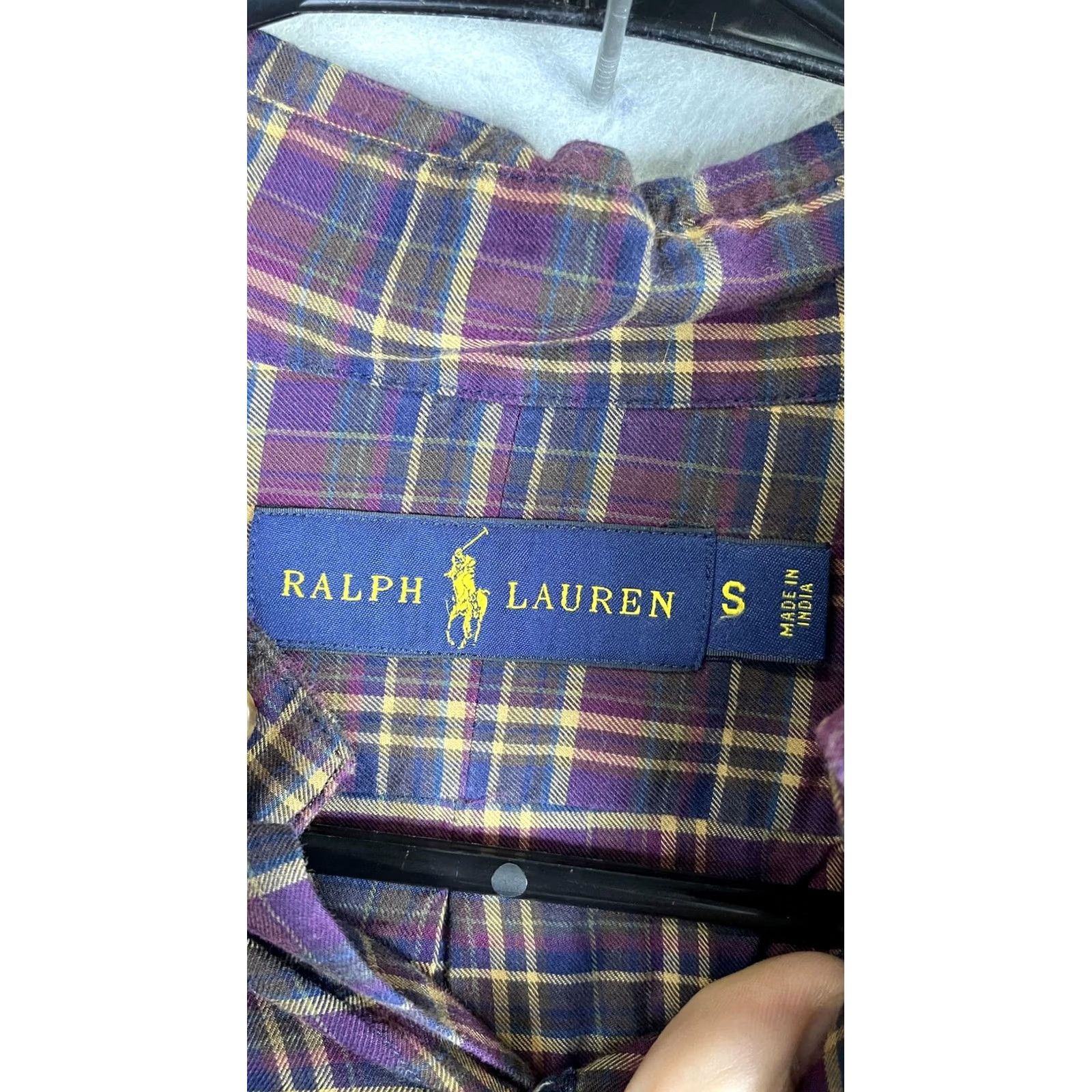 Ralph Lauren Ralph Lauren Shirt Mens Small Purple Plaid Long Sleeve Button Down Pony Size US S / EU 44-46 / 1 - 3 Thumbnail
