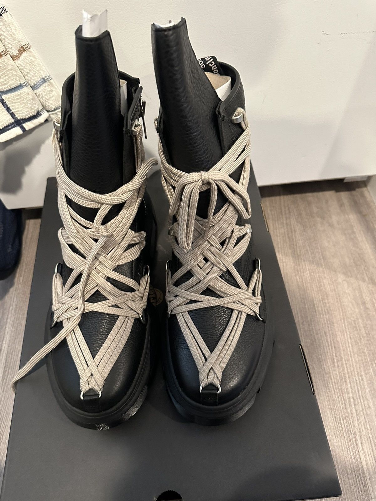 image of Dr Martens Megalace Dmxl Boots Size Uk 11 Us 12 in Black, Men's