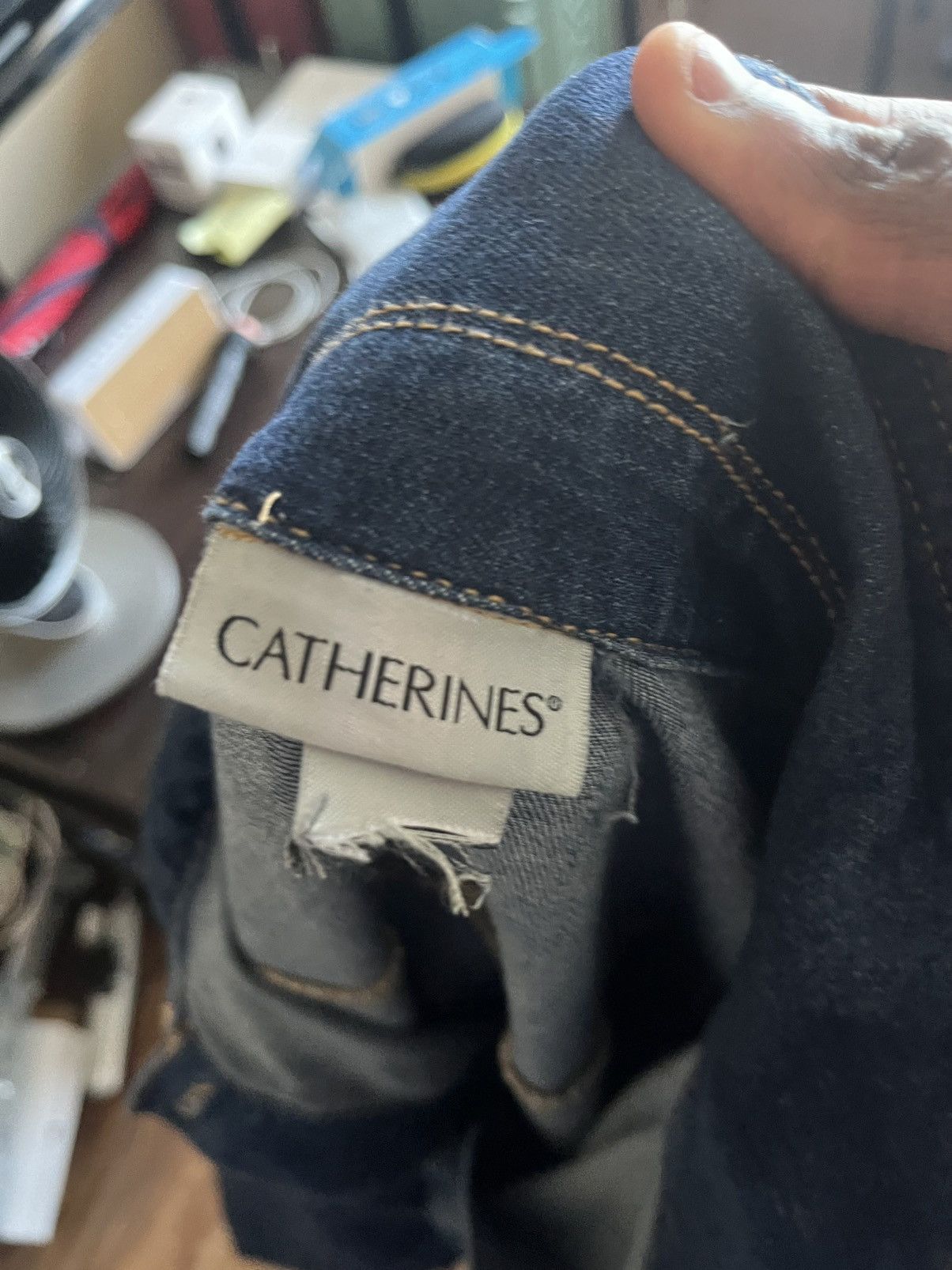 Vintage Catherine’s Blue Denim Jacket with a Relaxed Fit Size L / US 10 / IT 46 - 3 Thumbnail