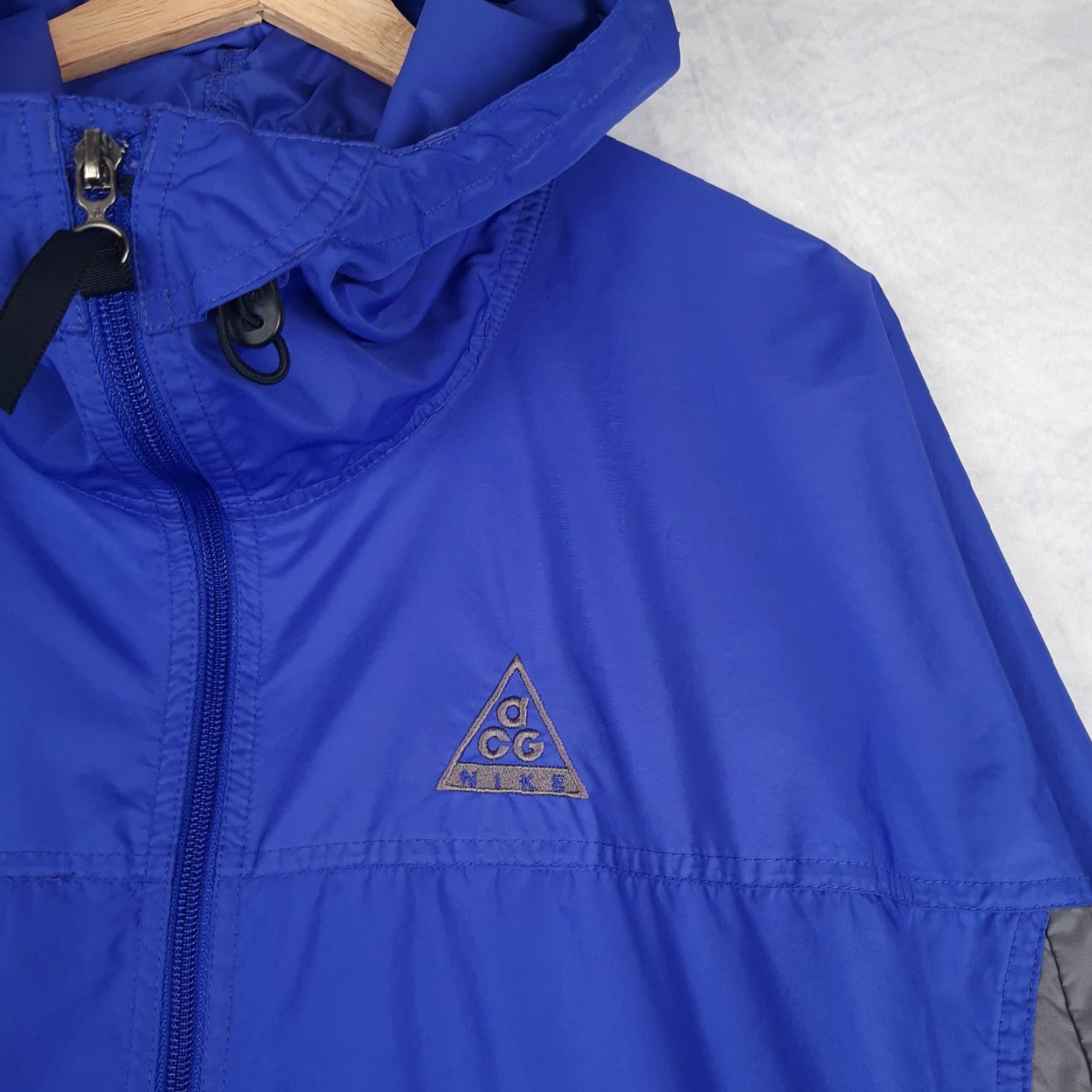 Nike VINTAGE Nike ACG Windbreaker Mens Large Purple Gray Hooded 1/2 Zip Anorak Packable Size US L / EU 52-54 / 3 - 4 Thumbnail