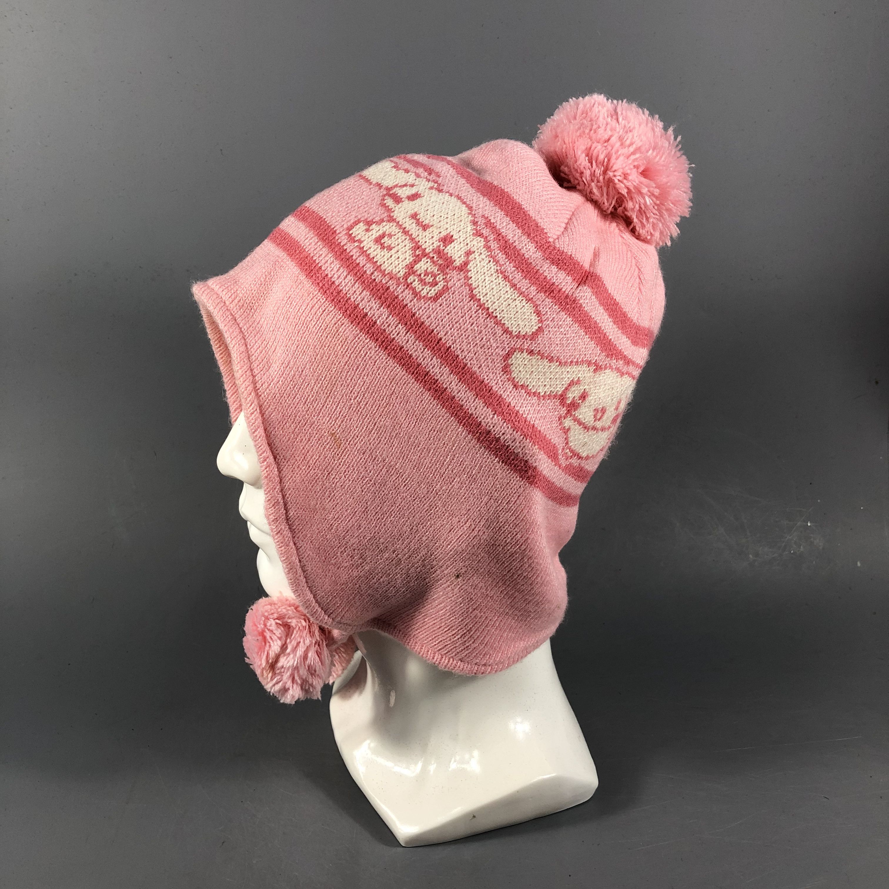 Japanese Brand Cinnamonroll Earflap Bobble Beanie Snowcap Snow Hat B896 Size ONE SIZE - 2 Thumbnail