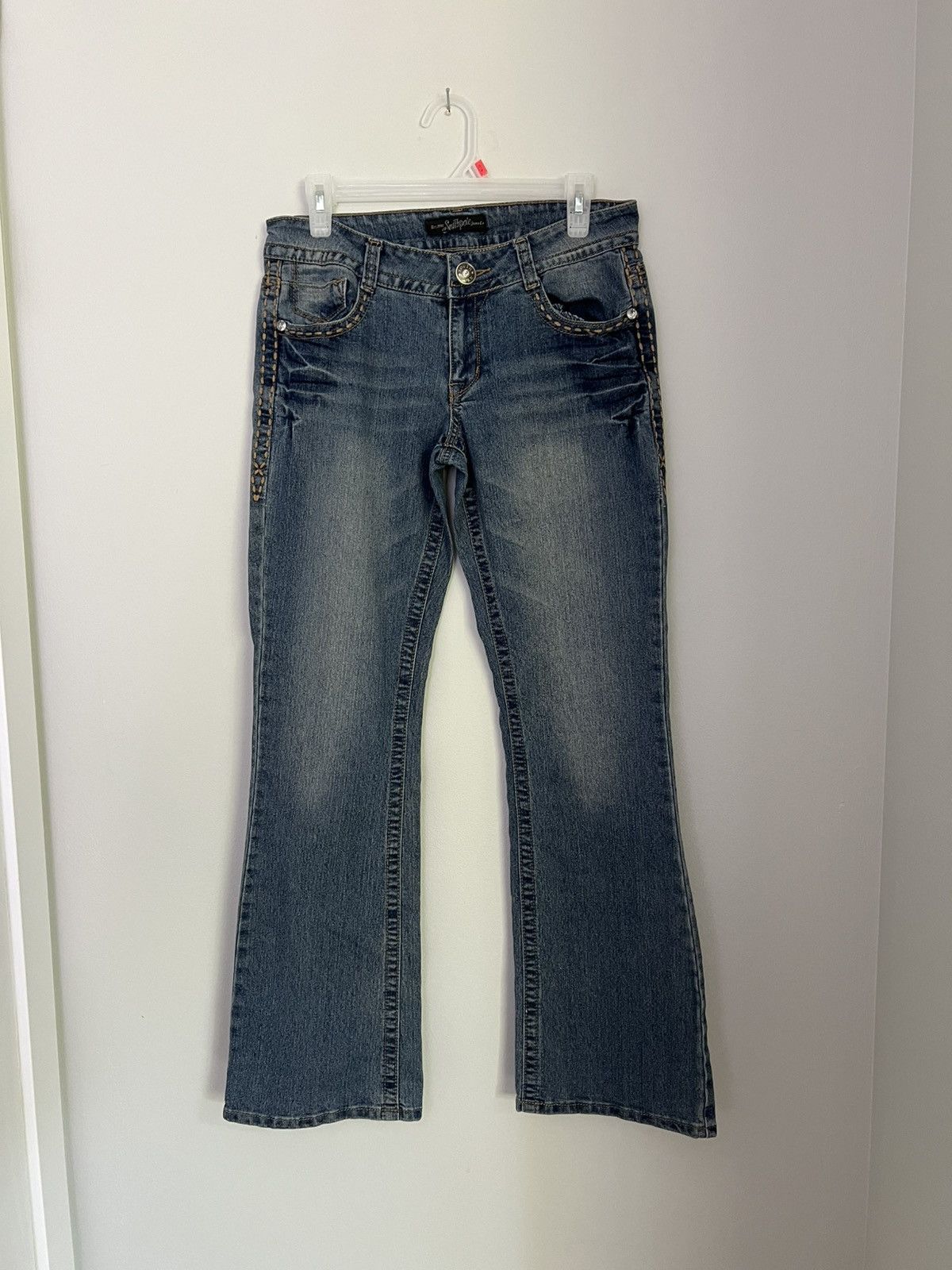 Southpole Vintage Y2K SouthPole Low waisted Womens Wide Leg Jeans Size 30" / US 8 / IT 44 - 1 Thumbnail