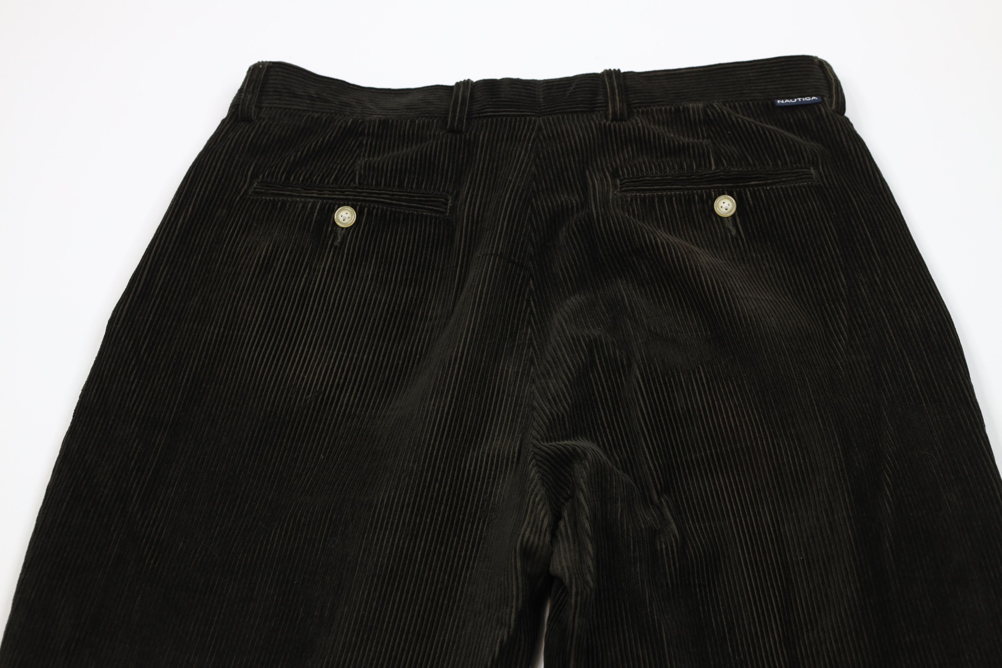 Nautica Vintage 90s Nautica Wide Leg Corduroy Chino Pants Green Size US 36 / EU 52 - 10 Thumbnail