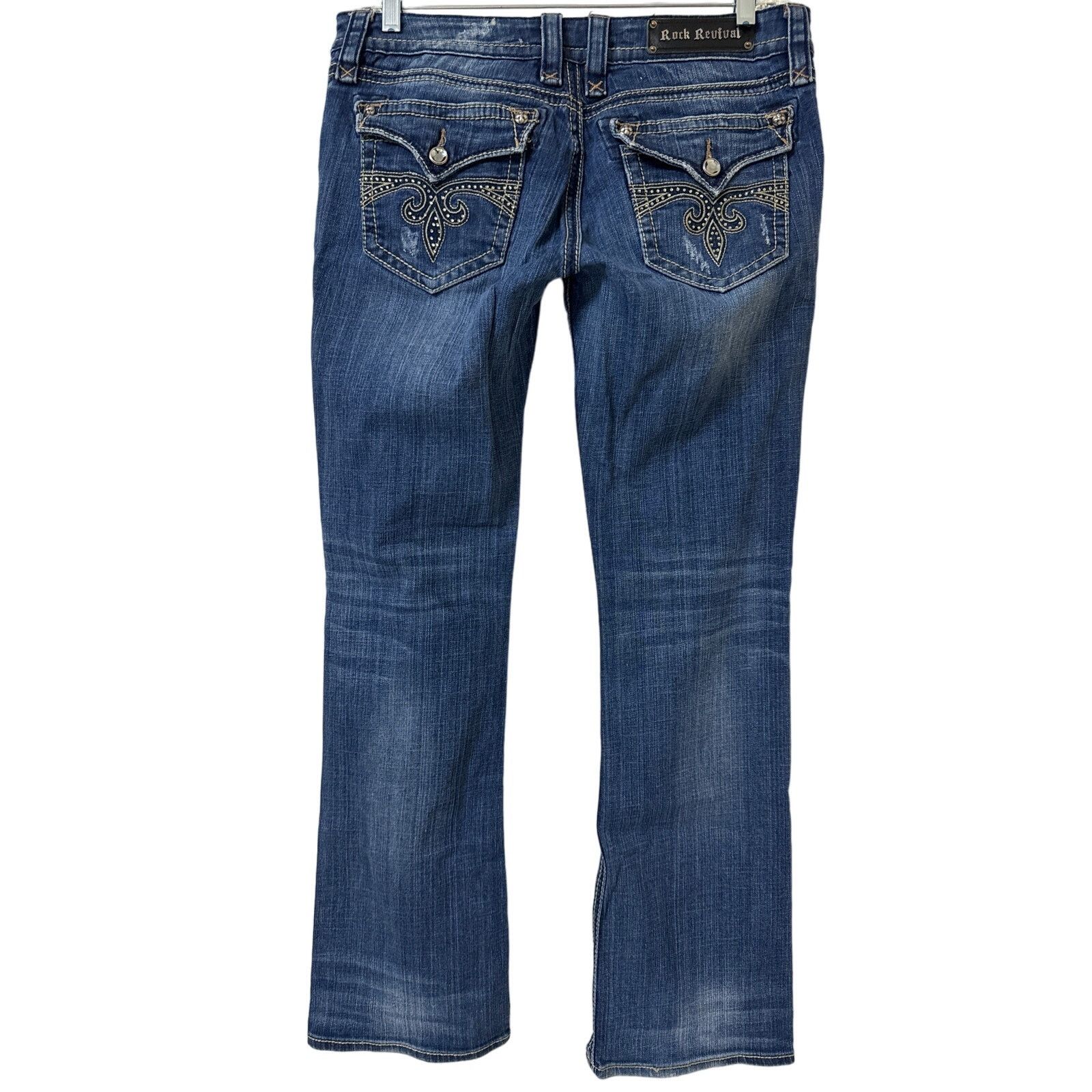 Rock Revival Sora Boot Size 31 Flap Pocket Jeans Excellent
