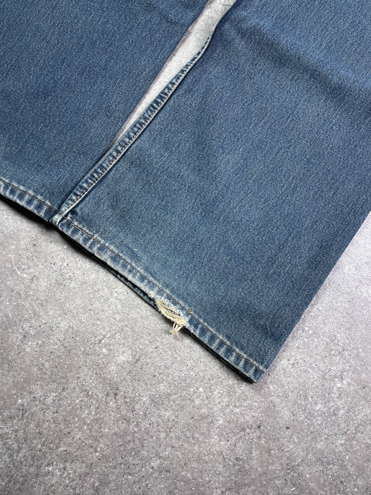 Japanese Brand × Vintage Vintage Y2K Japanese Wide Leg Mossy Denim Balenciaga Style Size US 33 - 3 Thumbnail