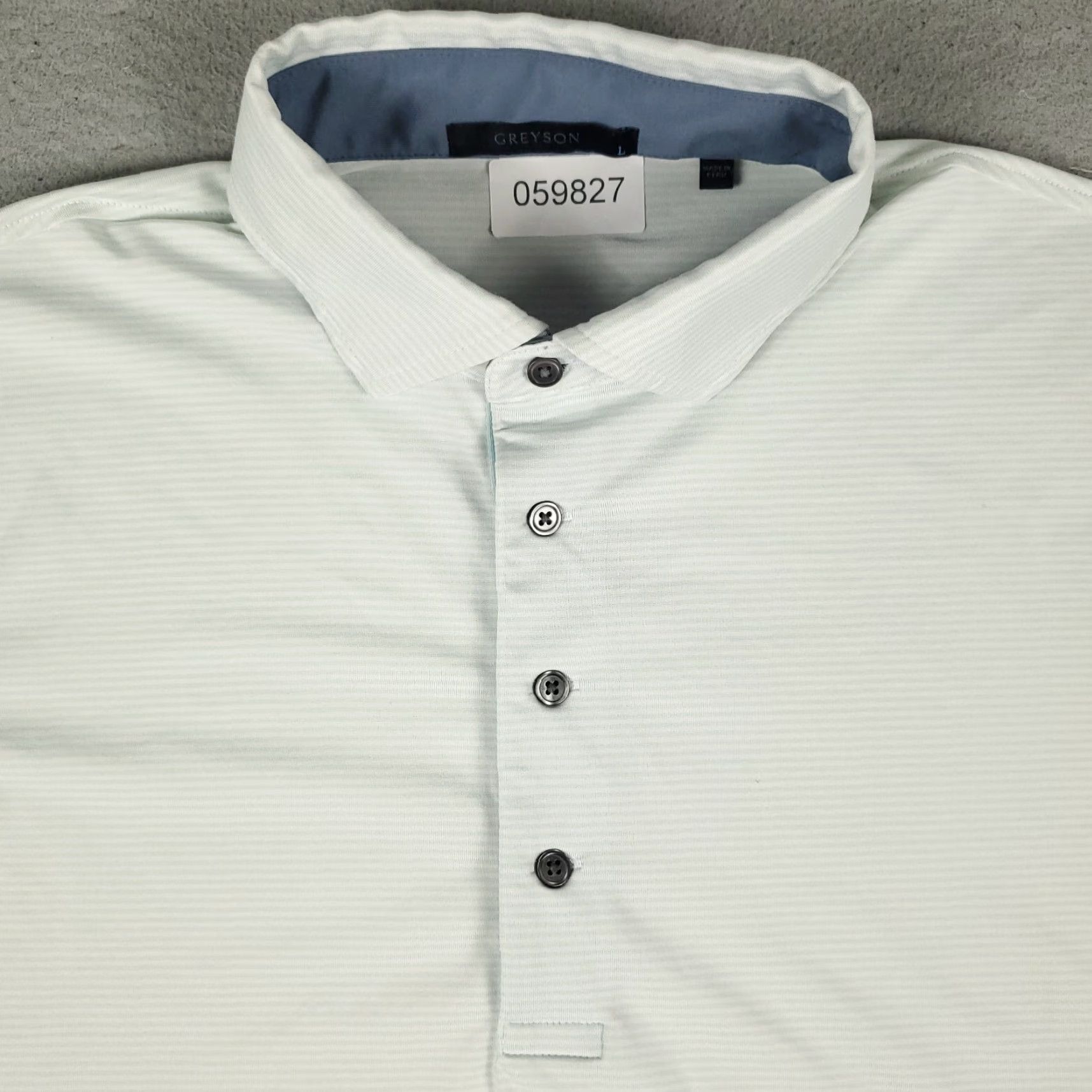 Vintage Greyson Polo Shirt Mens Size Large Green Striped Logo Golf Casual Shirt Size US L / EU 52-54 / 3 - 2 Thumbnail