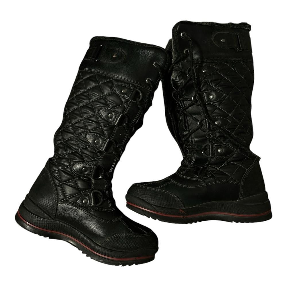 Designer Warm & Stylish Black Winter Boots Size US 6 / IT 36 - 2 Thumbnail