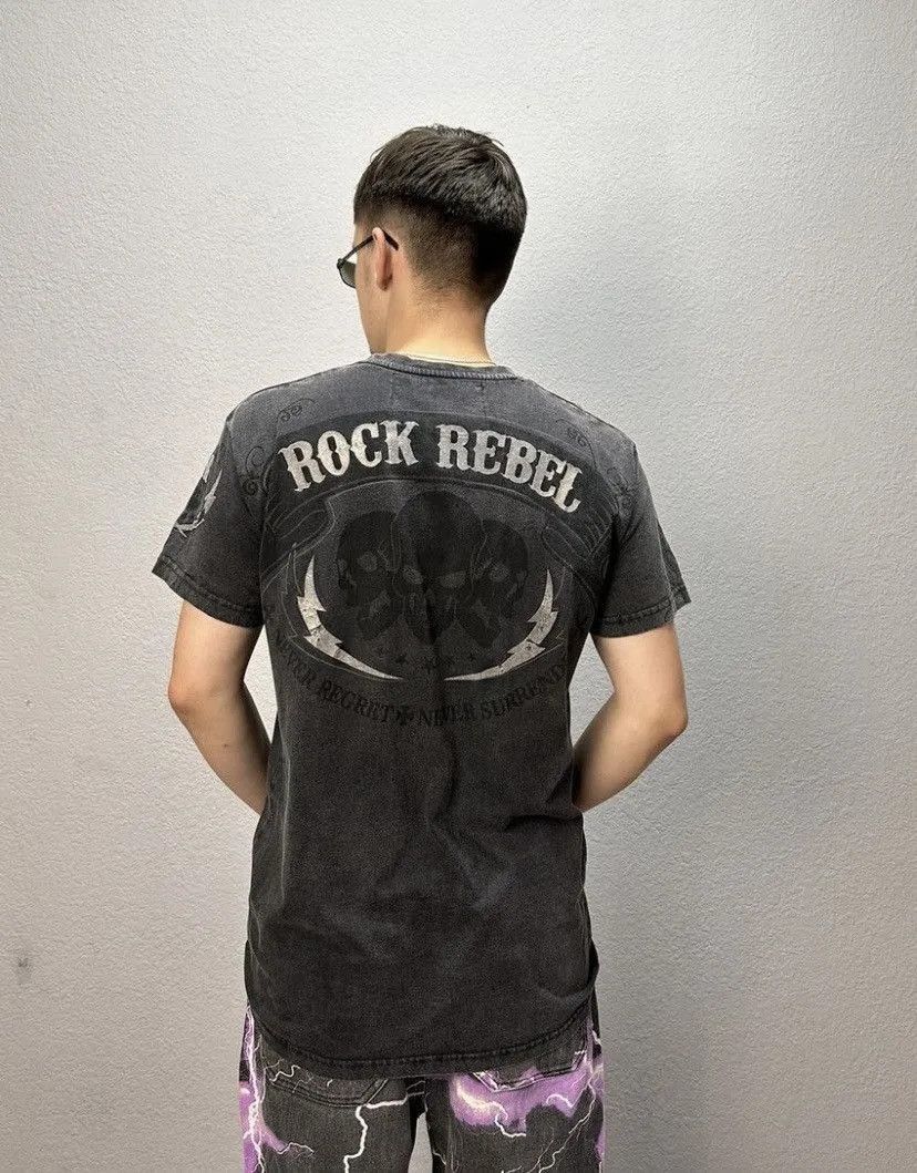 Affliction × Band Tees × Tapout Affliction Style Rock Rebel Aop Band Y2K Tee Size US M / EU 48-50 / 2 - 5 Thumbnail