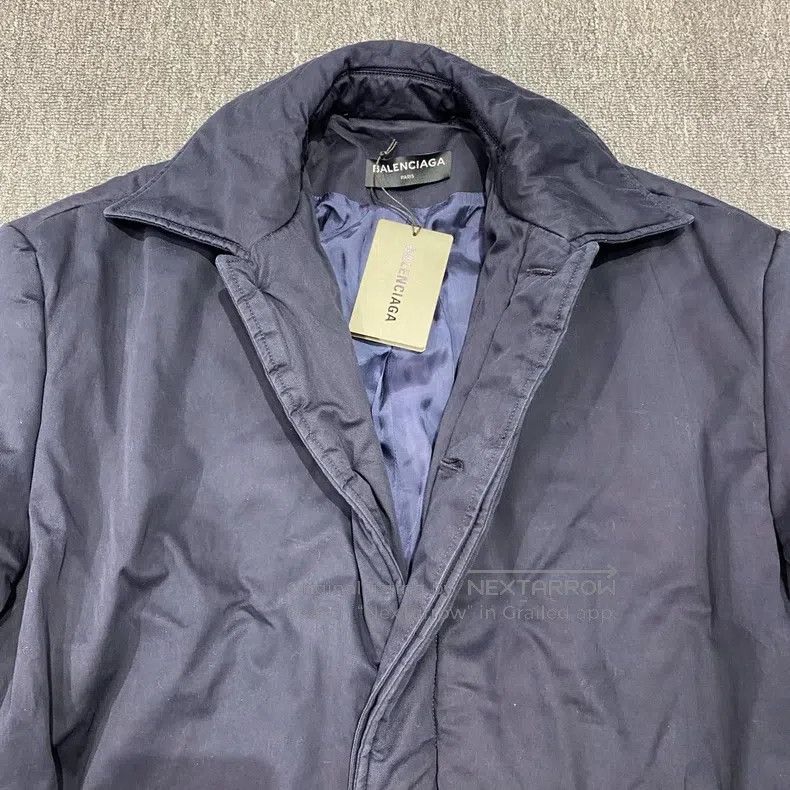 Balenciaga Balenciaga Blue Cotton Coat Jacket Size US S / EU 44-46 / 1 - 7 Thumbnail