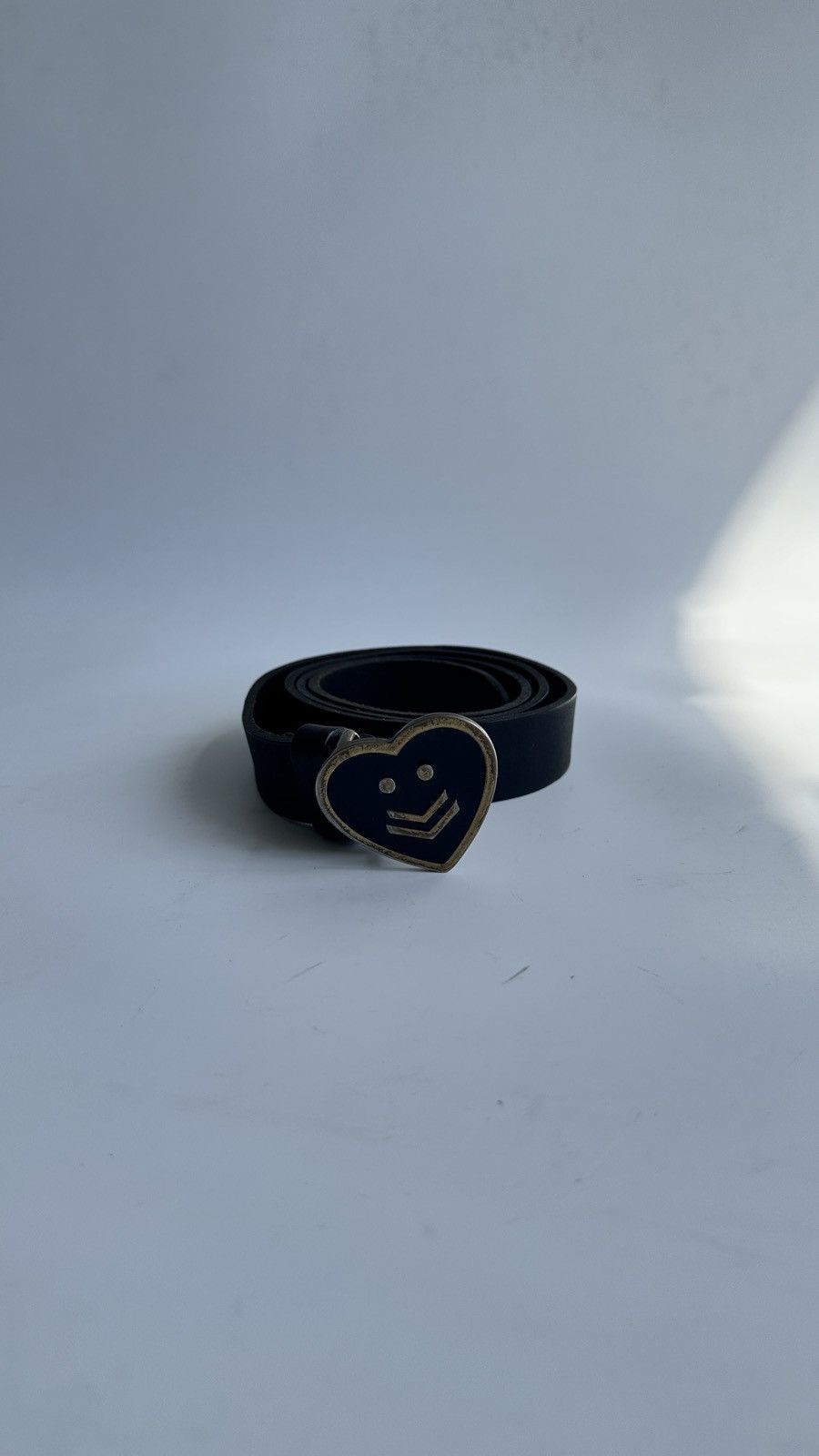 Love Moschino LOVE MOSCHINO Leather Belt 95 Heart Smiley Face Buckle Italy Size ONE SIZE - 2 Thumbnail