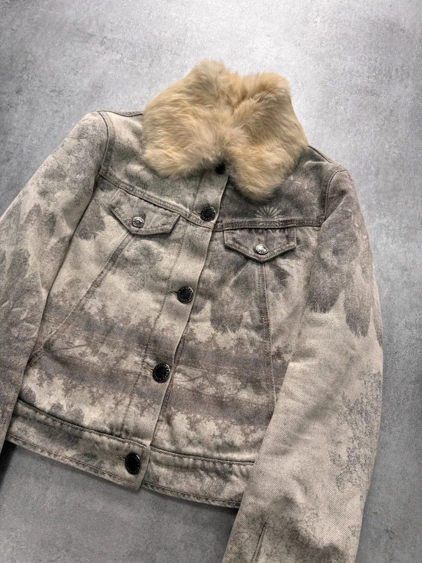 Jean Paul Gaultier × Vintage 2000s Jean Paul Gaultier Grey Native American Denim Jacket Size XS / US 0-2 / IT 36-38 - 8 Thumbnail