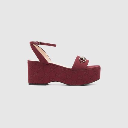 Gucci o1loc1c0326 794718 Women's Horsebit Flatform Sandals Size US 11.5 / IT 41.5 - 1 Thumbnail