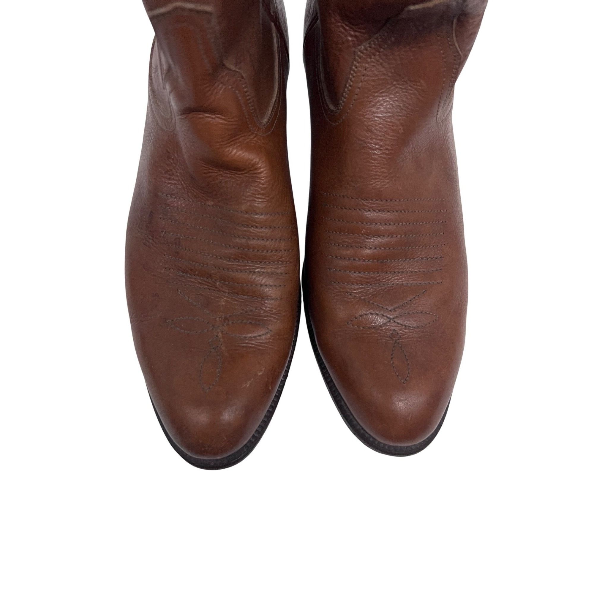 Other Arfango Mens Vintage Brown Italian Leather Western Cowboy Bo Size US 10 / EU 43 - 9 Thumbnail