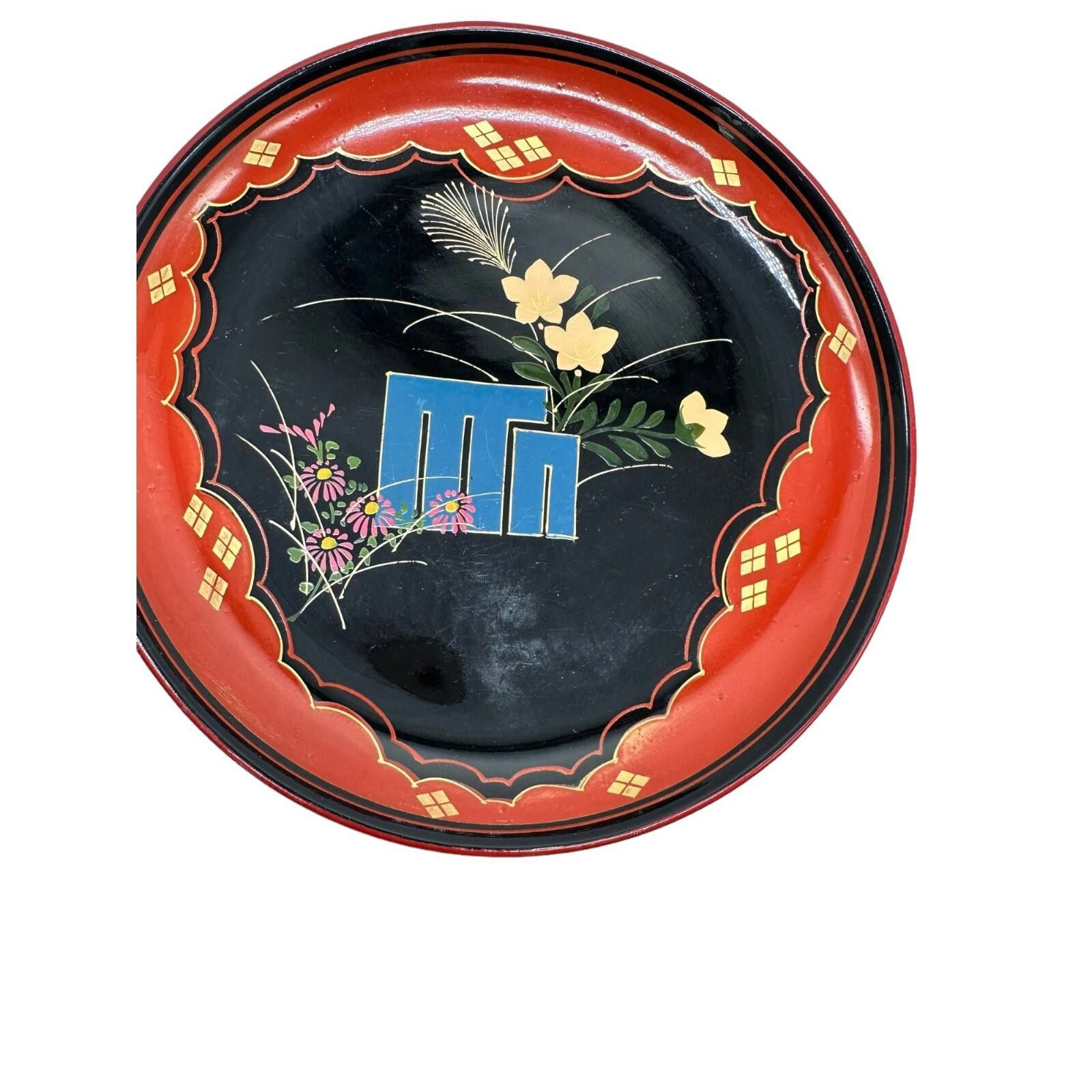 Other Antique Japanese Black Lacquer Small Plate Set of 6 6.5" Size ONE SIZE - 5 Thumbnail