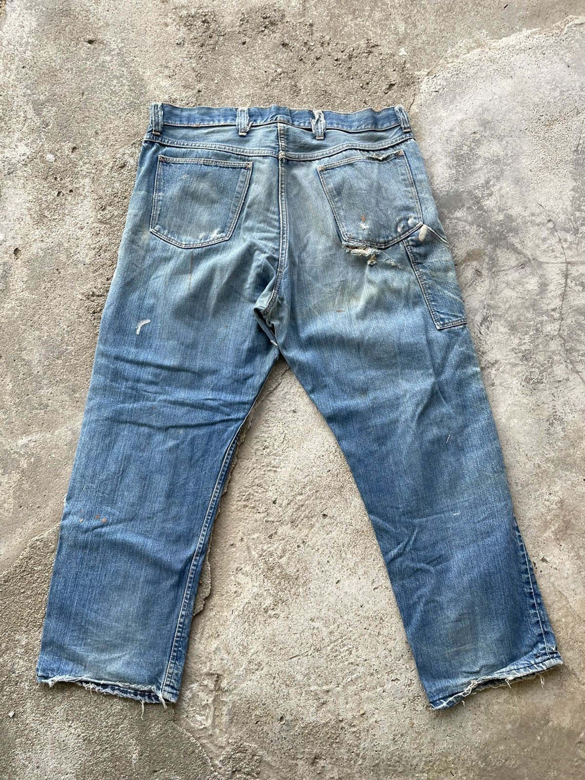 Vintage Vintage 50s selvage jeans unbranded distressed Size US 39 - 2 Thumbnail