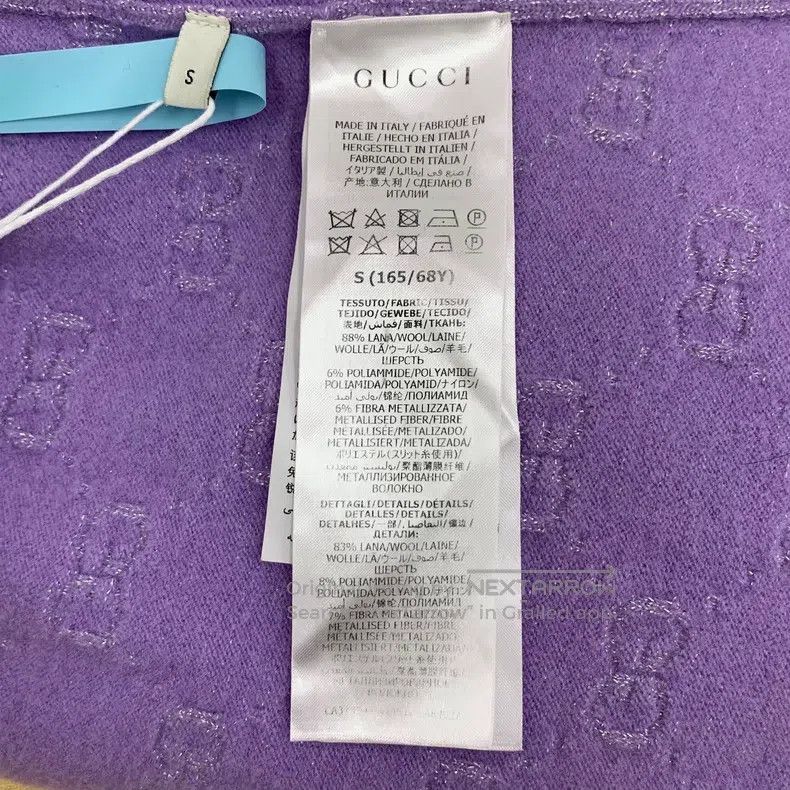 Gucci Gucci Size S Purple logo jacquard full print wool leg casua Size 42" / US 20 - 6 Thumbnail