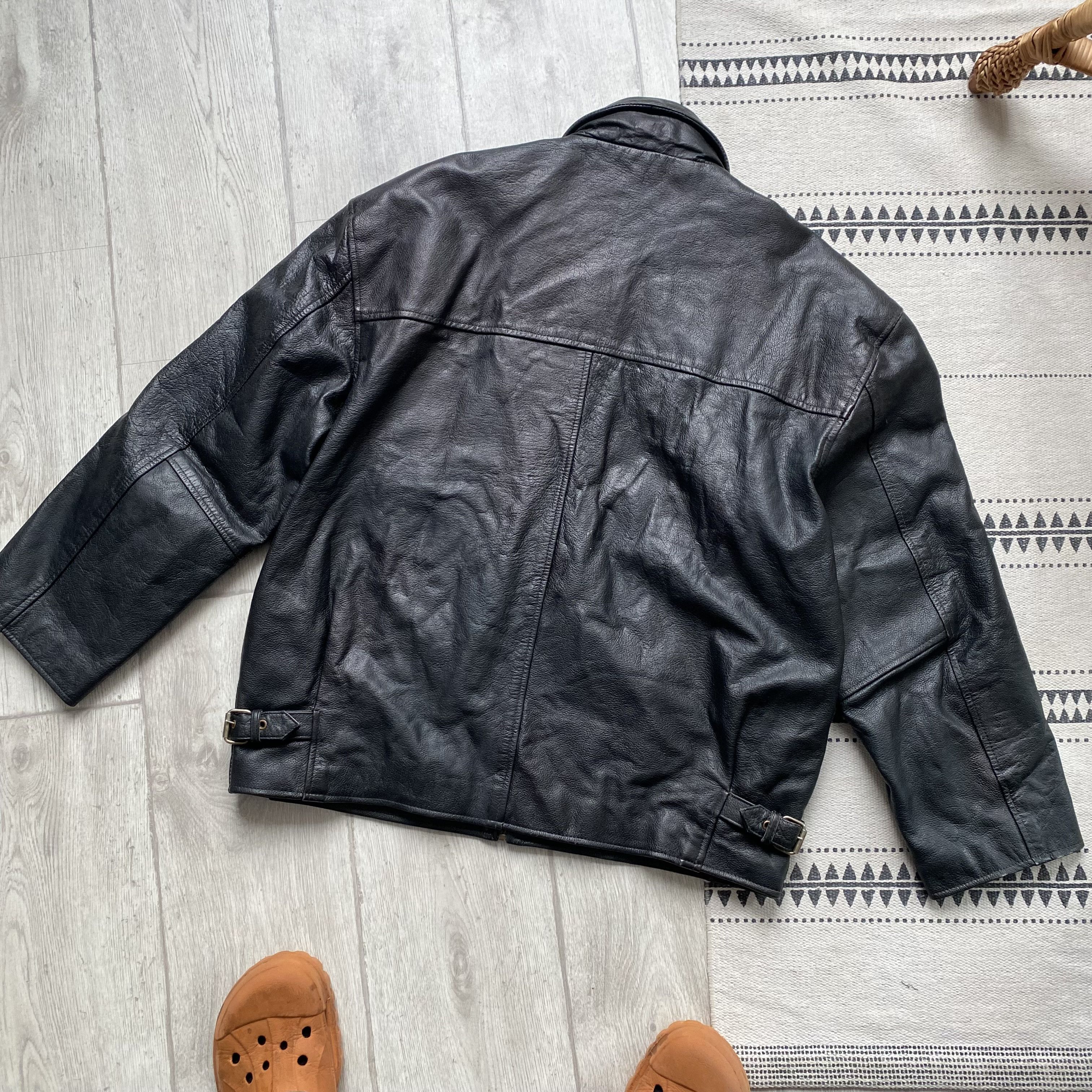 Genuine Leather Vintage 70s Genuine Real Leather Heavy Racing Jacket Size US M / EU 48-50 / 2 - 8 Thumbnail