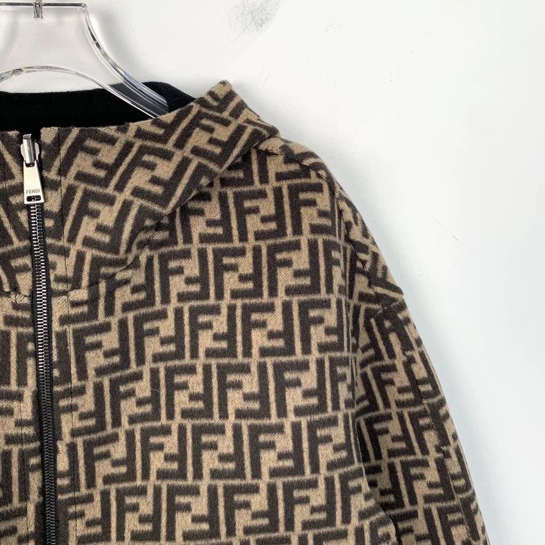Fendi Fendi Brown Logo DoubleSided Hooded Jacket Size US M / EU 48-50 / 2 - 5 Thumbnail