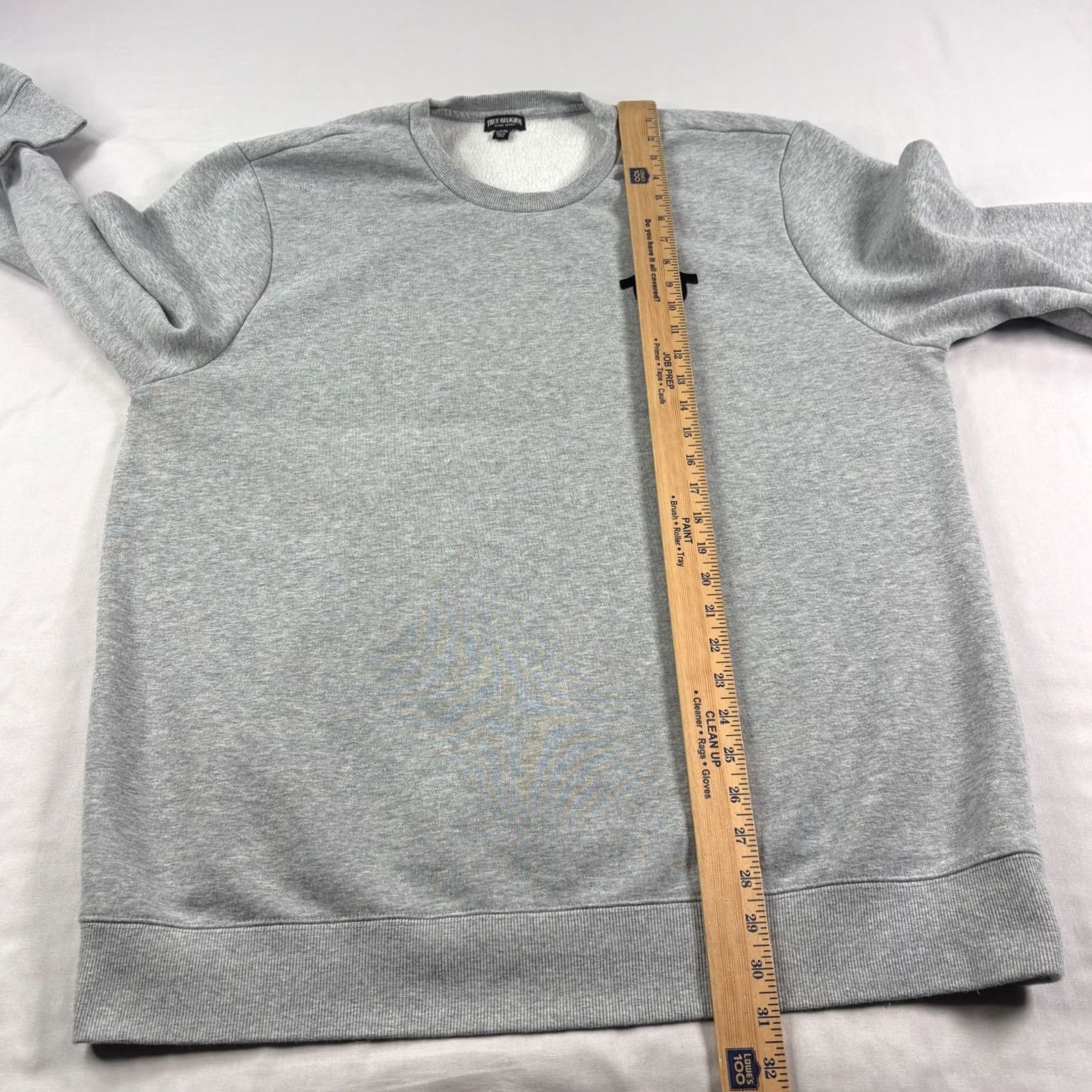 True Religion True Religion Sweatshirt Mens 3XL Gray Crew Neck Pullover Flock Logo Spell Out Size US XXL / EU 58 / 5 - 6 Thumbnail