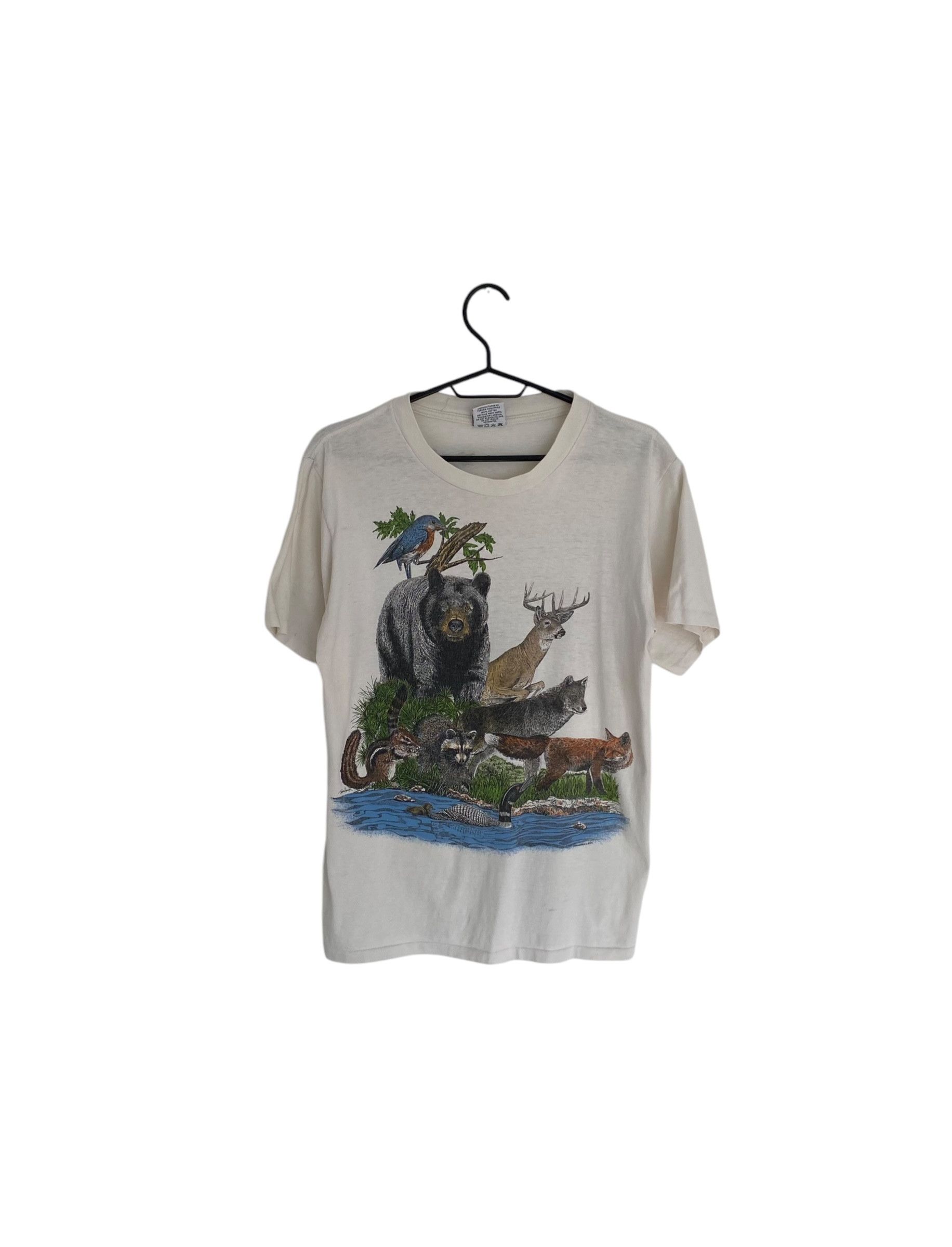 Vintage 1989 Animal print doublesided single stitch tee Size US M / EU 48-50 / 2 - 1 Thumbnail