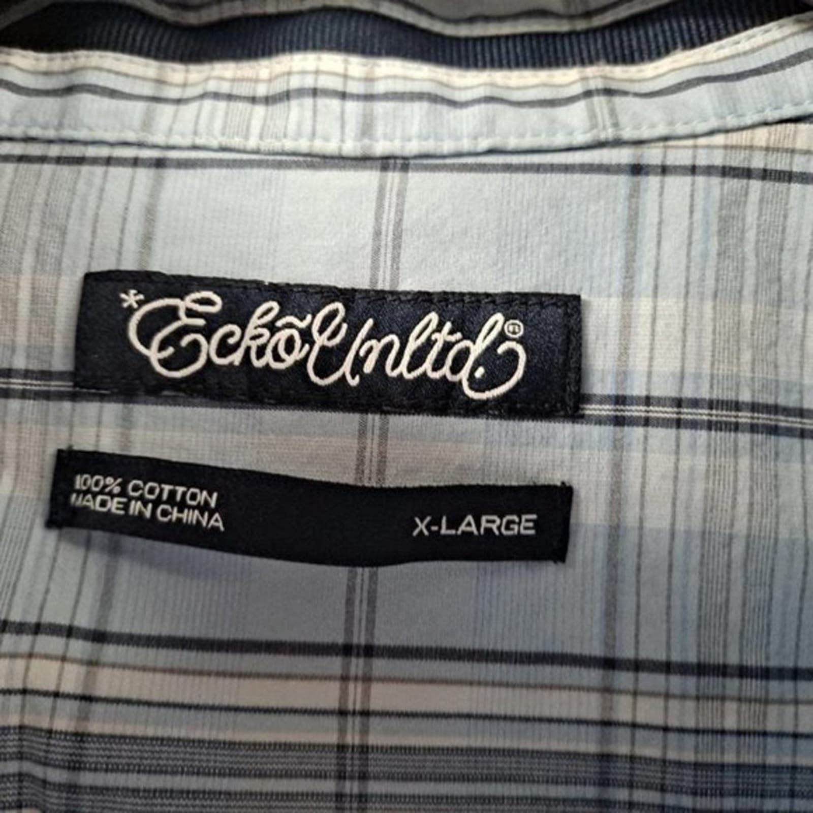 Ecko Unltd. Ecko‎ Unlimited Button Up Shirt Short Sleeve 100% Cotton Size US XL / EU 56 / 4 - 3 Thumbnail