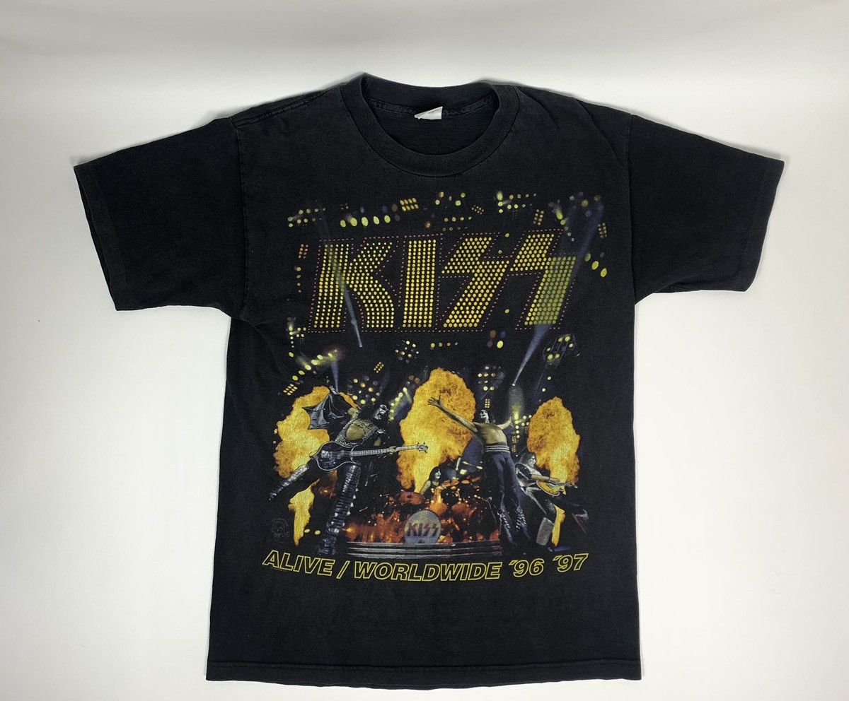 Vintage 1996 KISS Alive Worldwide 1996/1997 Tour T-Shirt - Short 