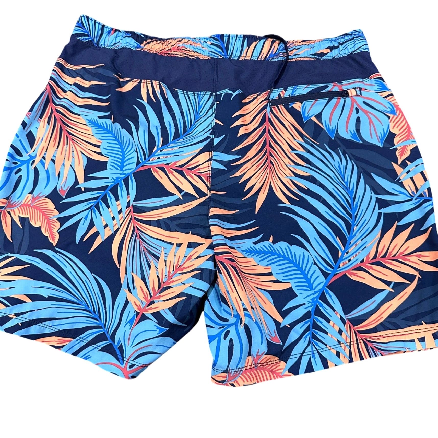 Speedo Speedo Shorts Men 2XL Blue Orange Floral Tropical Board Swim Trunks Shorts Bottom Mens Size US 39 - 2 Thumbnail