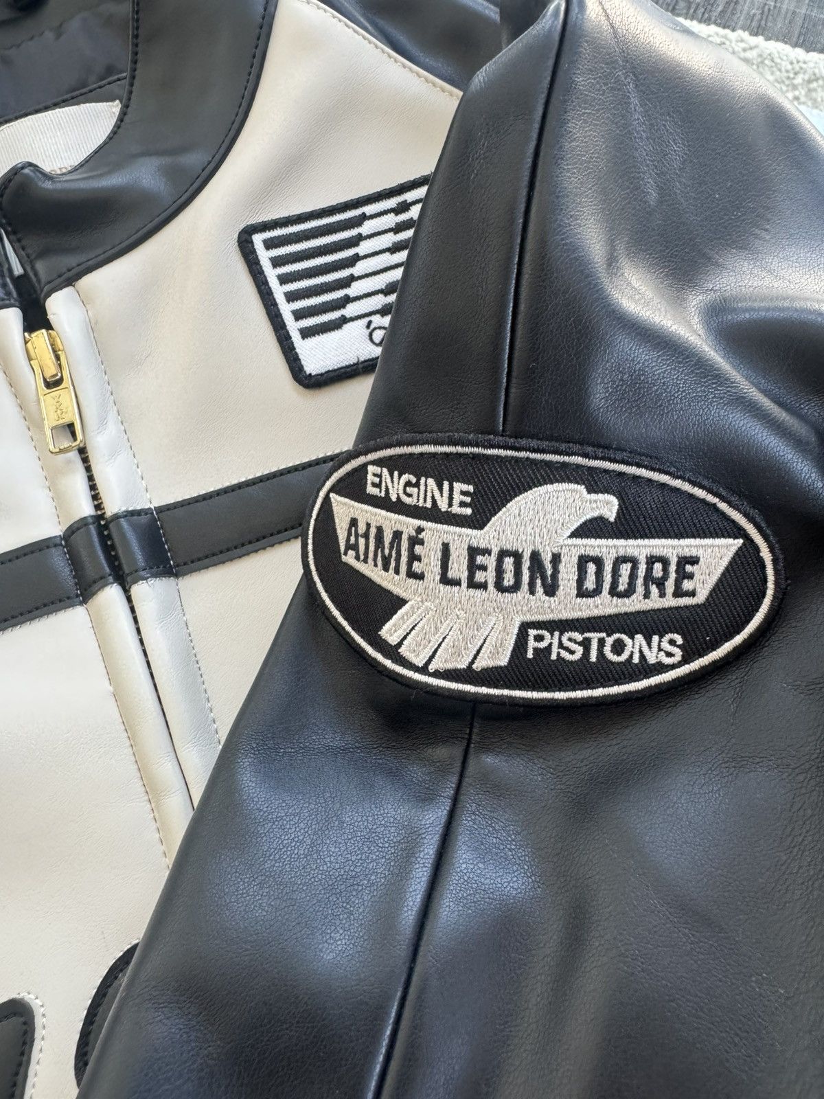 Aime Leon Dore Aime Leon Dore Leather Café Racer Jacket Size US S / EU 44-46 / 1 - 14 Thumbnail