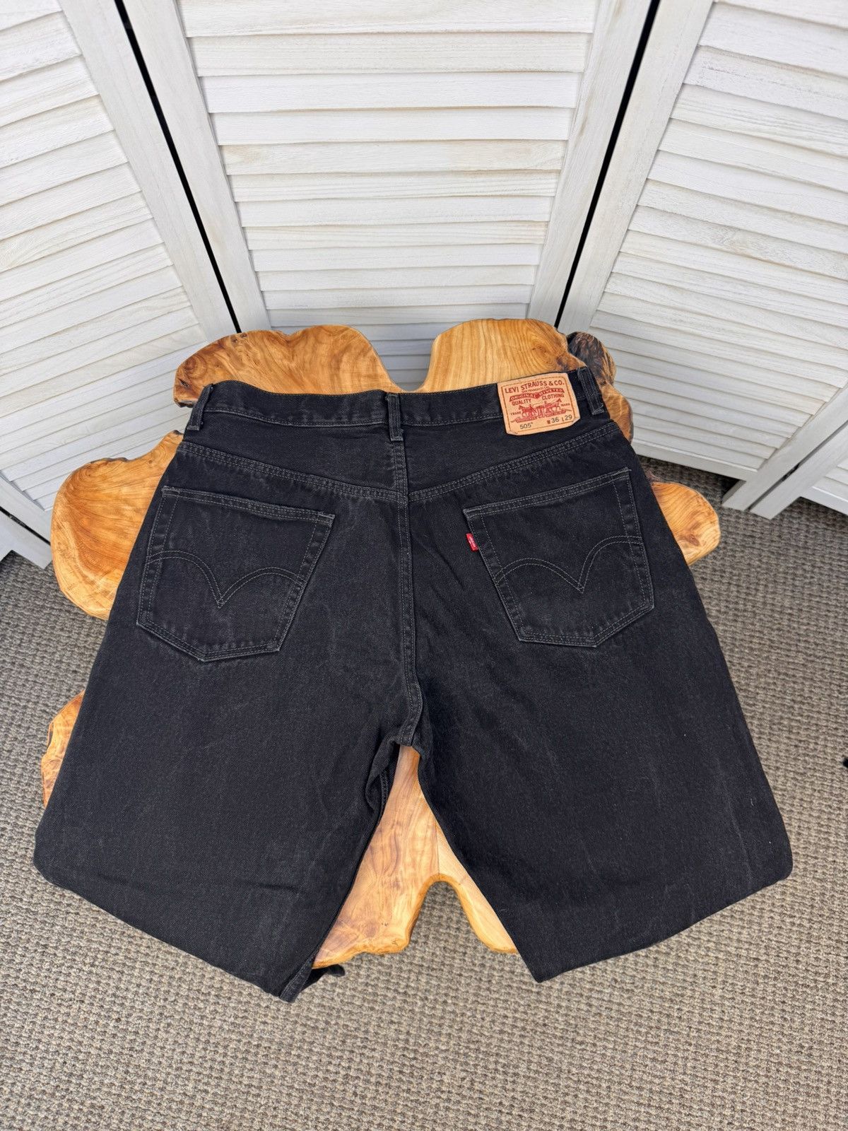 Levi's Levi's Jeans Men's Black Regular Straight Denim Cotton Size US 36 / EU 52 - 2 Thumbnail