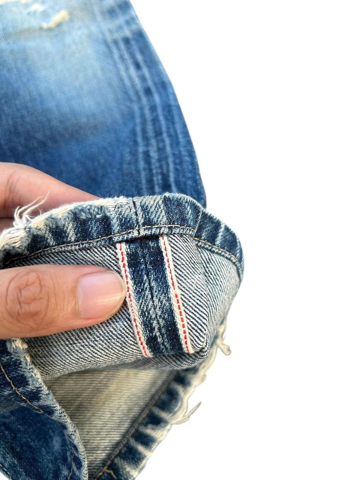 Full Count & Co. × Kapital × Vintage Vintage Full Count Selvedge Distressed Denim Jeans Size US 29 - 3 Thumbnail