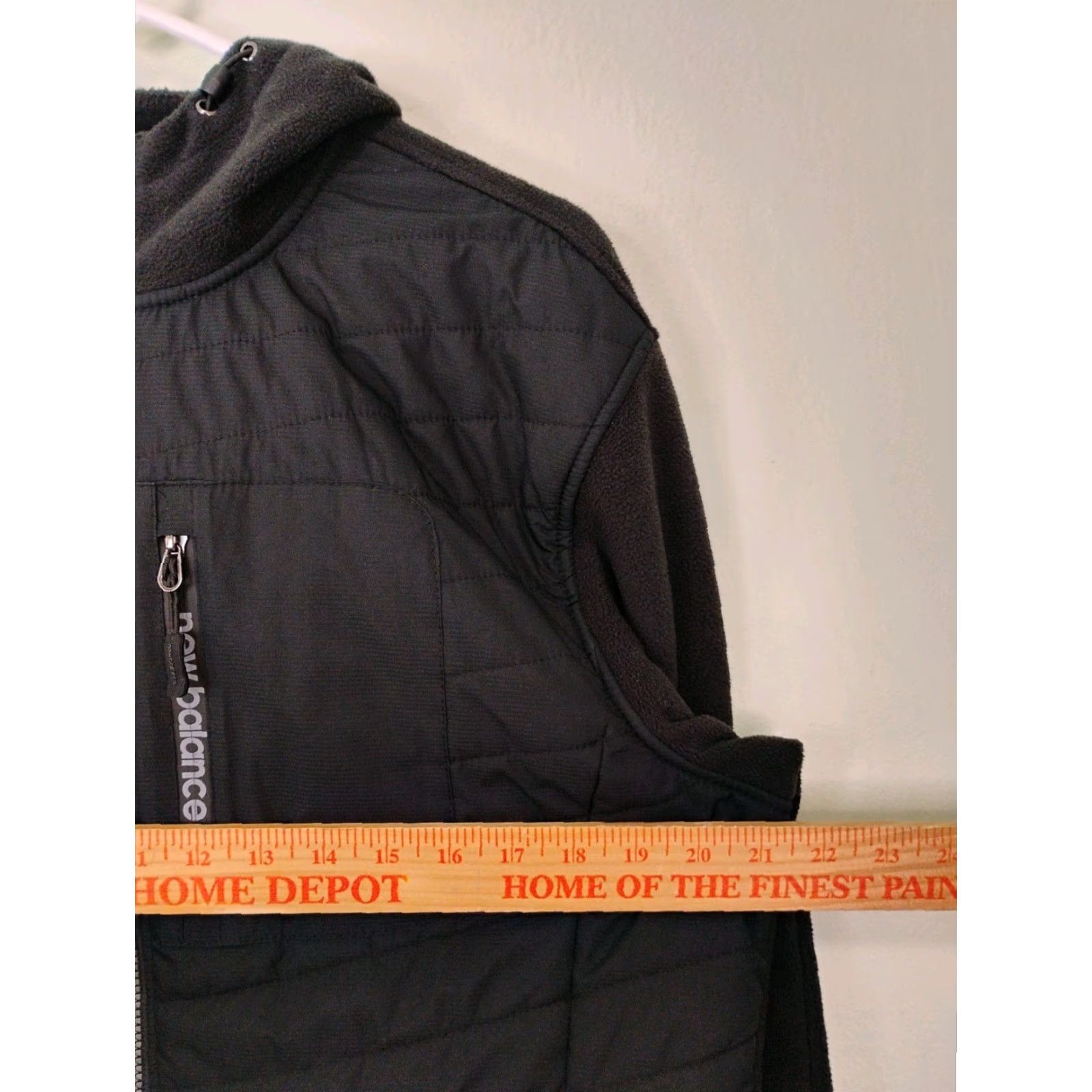 New Balance New Balance Full Zip Fleece Quilted Hooded Jacket Medium Black Long Sleeve Women Size M / US 6-8 / IT 42-44 - 4 Thumbnail