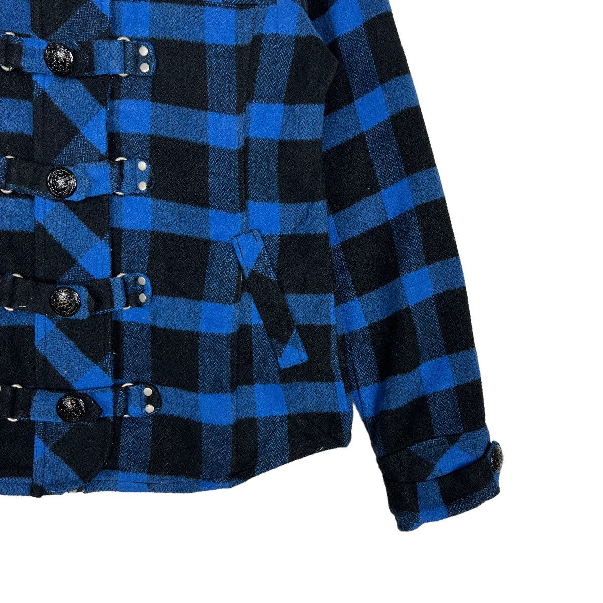 Japanese Brand 🔥 BACKS SEVEN LOVELESS BLACK PLAID WOOL NAPOLEON JACKET Size US S / EU 44-46 / 1 - 5 Thumbnail