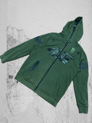 Vintage Vintage Big Logo Faded Zip Hoodie Y2K Size US XL / EU 56 / 4 - 1 Thumbnail