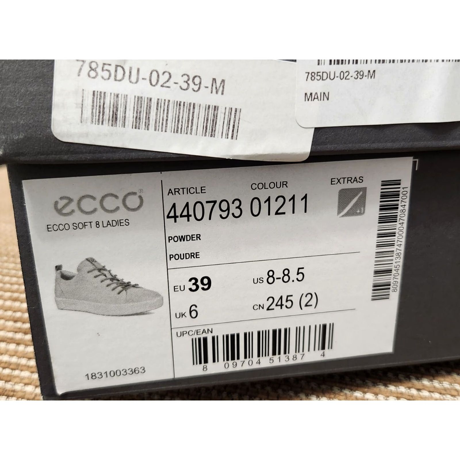 Ecco Ecco Women's Soft 8 Leather Tie Sneaker Size 8 Powder Tan New Size US 8 / IT 38 - 3 Thumbnail
