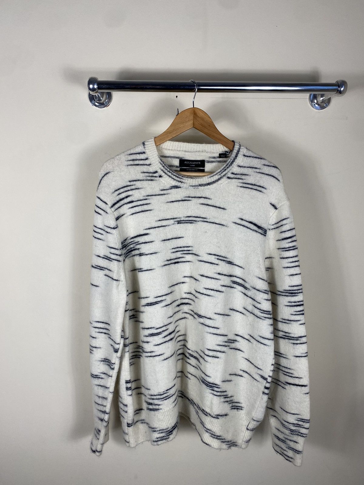 Allsaints All Saints Flux Crew Jumper Alpaca Wool Sweater Size US XL / EU 56 / 4 - 1 Thumbnail