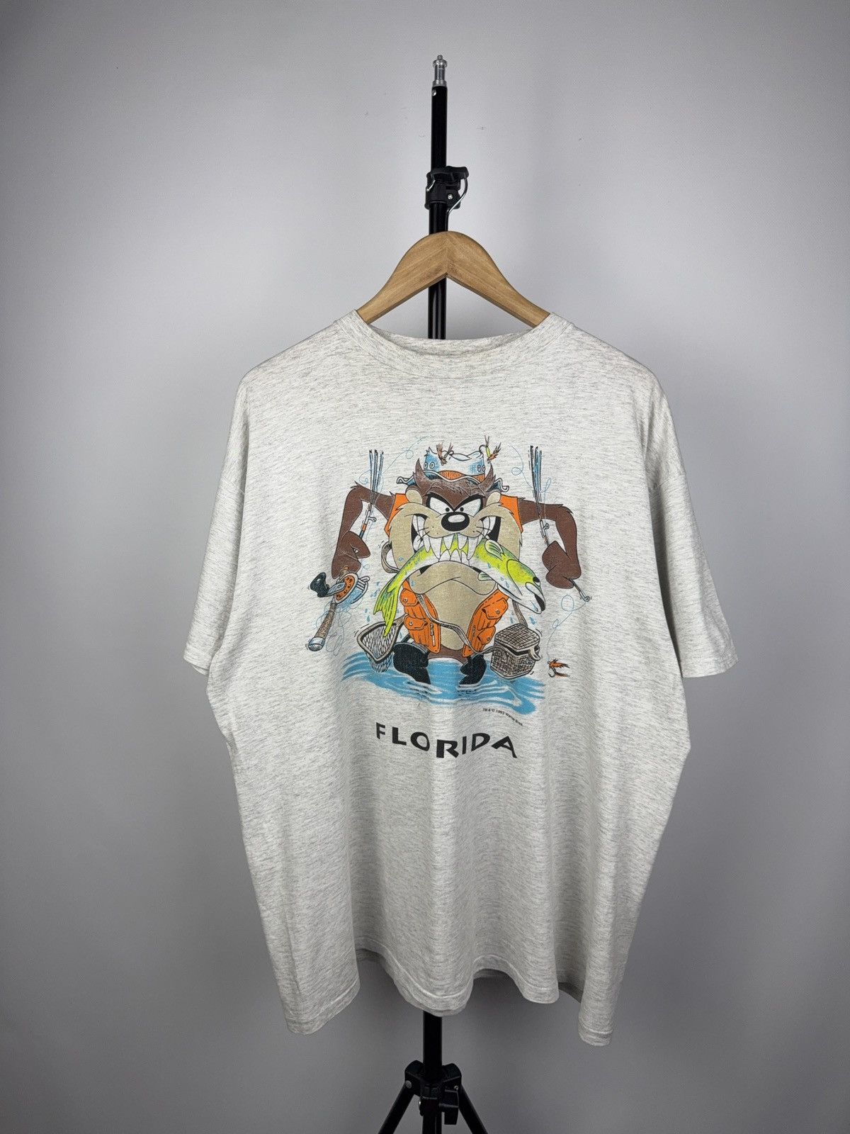 Cartoon Network × Vintage × Warner Bros Vintage 1993 Looney Tunes USA Taz Tasmanian Devil T Shirt Size US XL / EU 56 / 4 - 1 Thumbnail