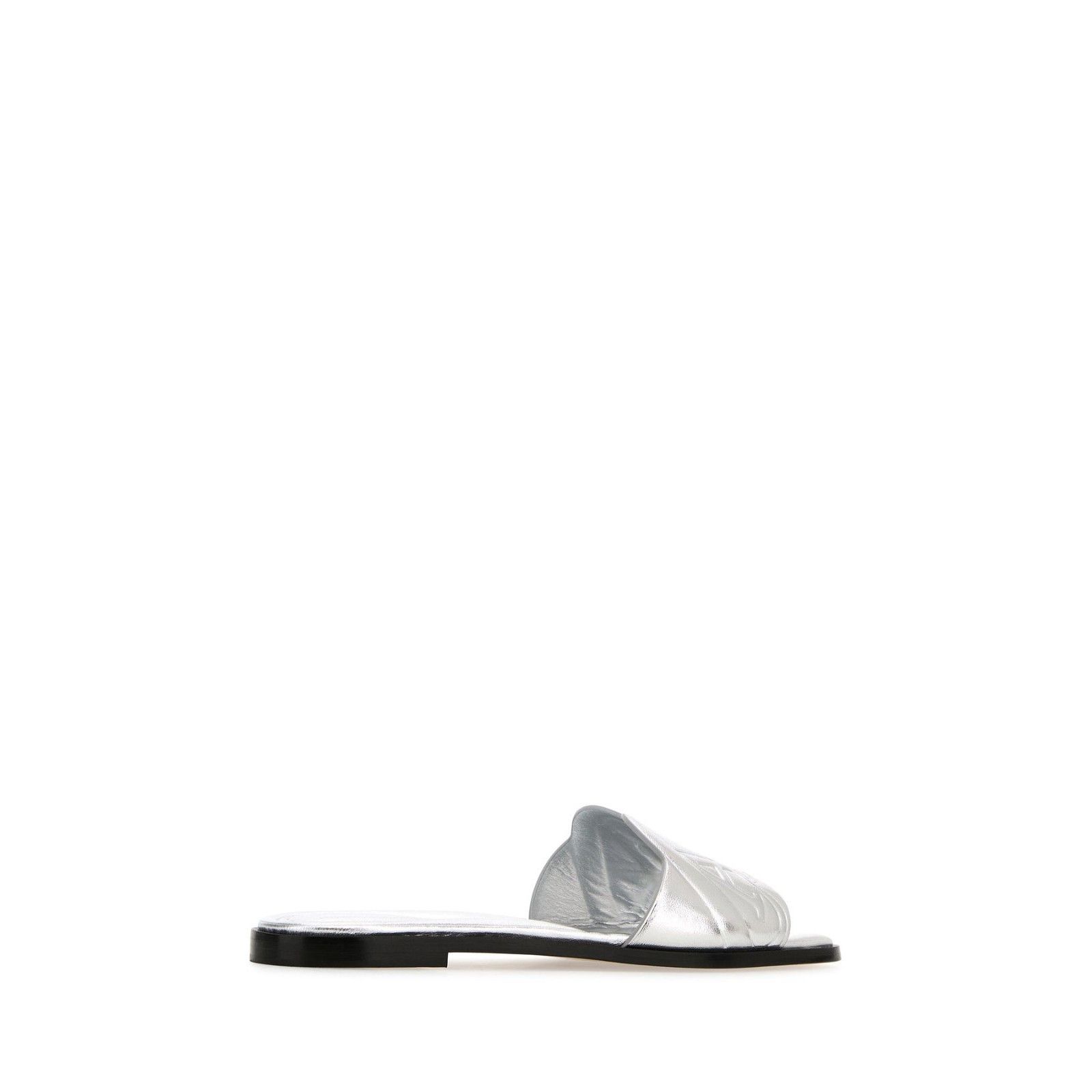 Alexander McQueen ALEXANDER MCQUEEN Silver Leather Slippers New & Authentic (W Size US 6 / IT 36 - 3 Thumbnail
