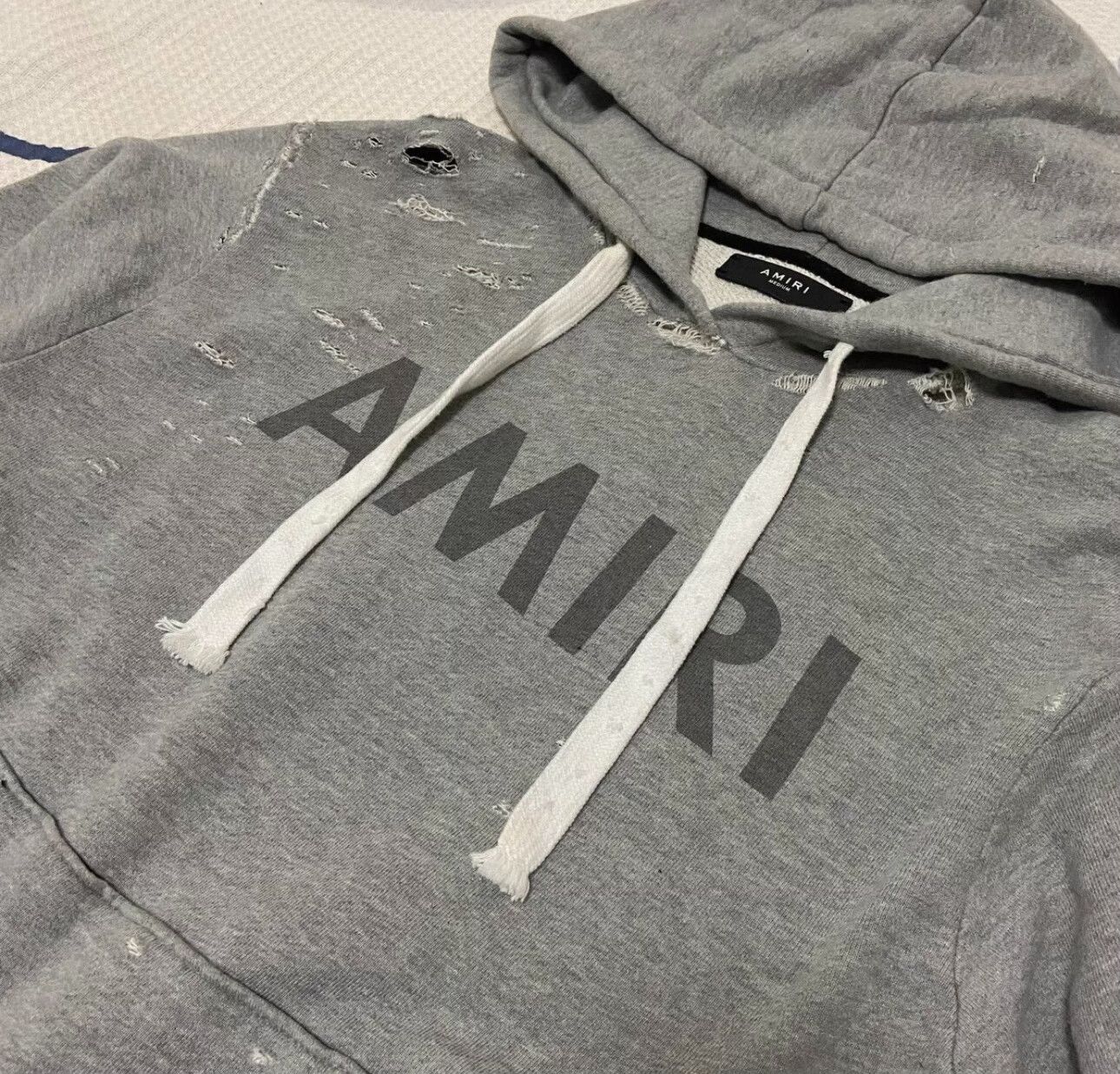 Amiri amiri gray hooded sweatshirt size M Size US M / EU 48-50 / 2 - 1 Thumbnail