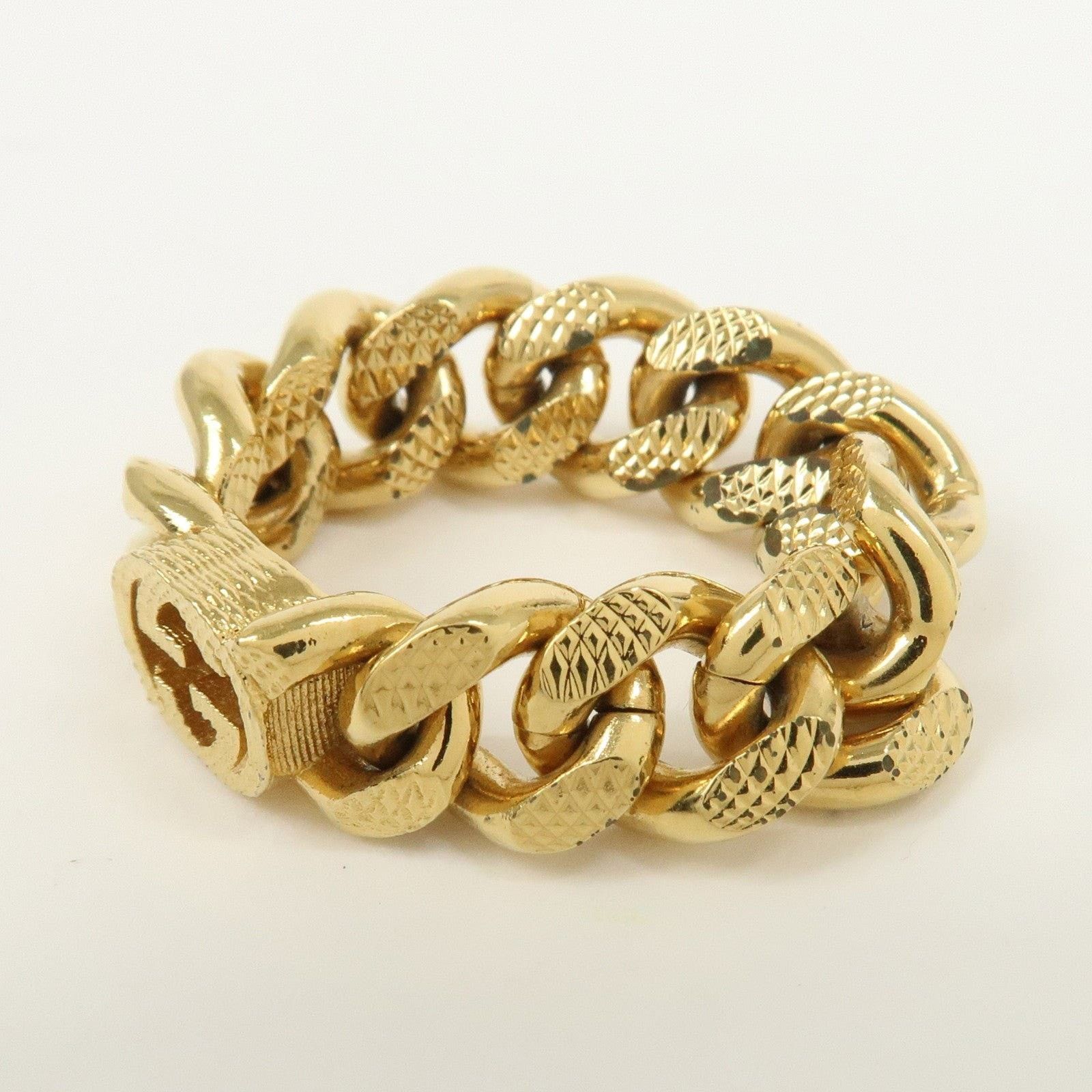 Gucci Gucci Interlocking G Chain Ring Gold Plated Size ONE SIZE - 2 Thumbnail
