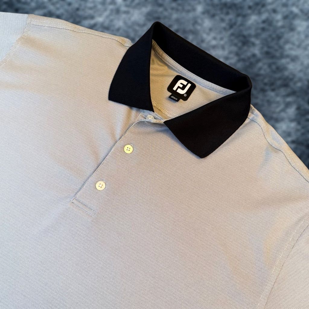 Footjoy FootJoy Performance Polo Shirt Mens XL Gray Contrast Collar Golf Mock Size US XL / EU 56 / 4 - 1 Thumbnail