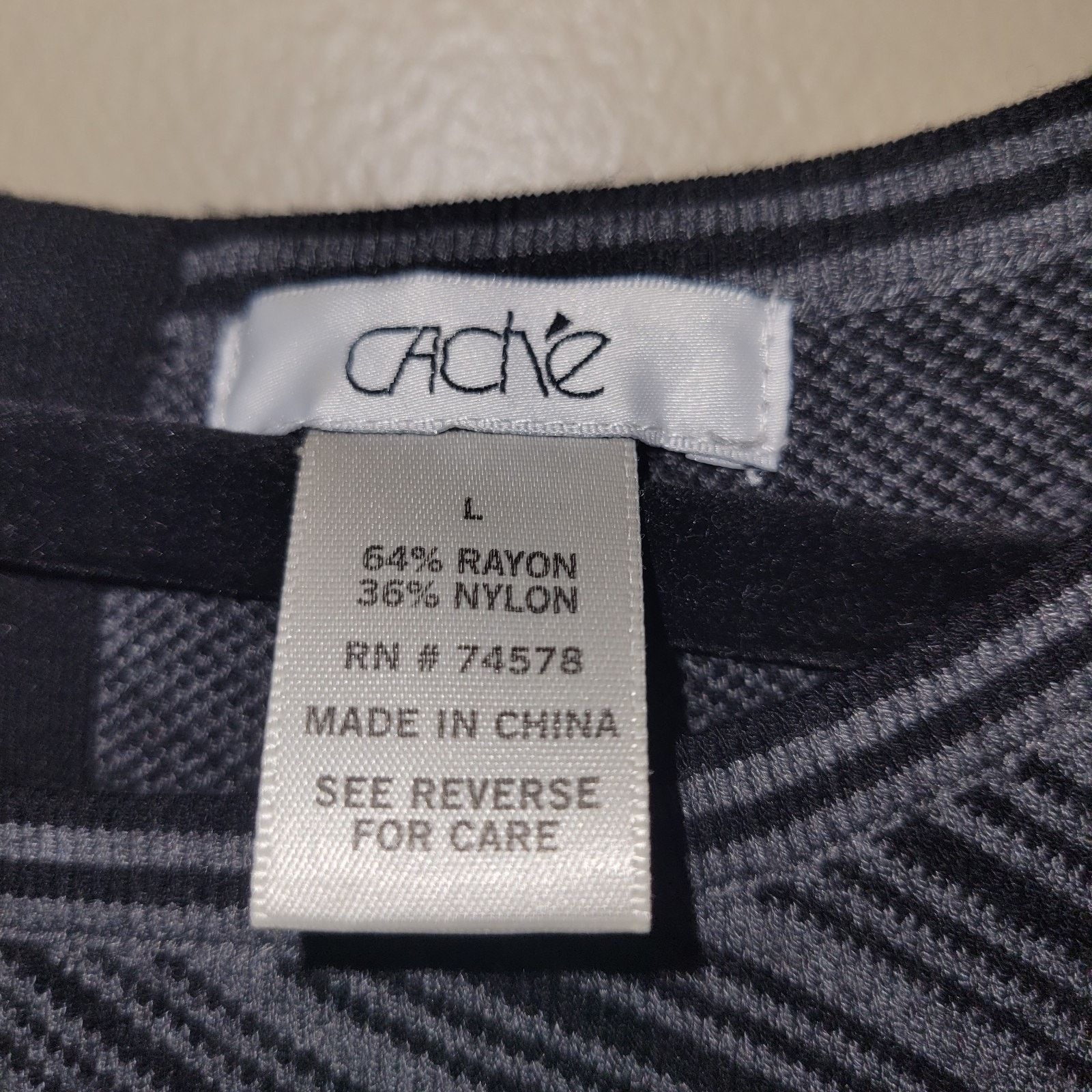 & Other Stories Cache Body-con Sweater Dress Sz L Zip Back Black Grey Stripe Size L / US 10 / IT 46 - 6 Thumbnail