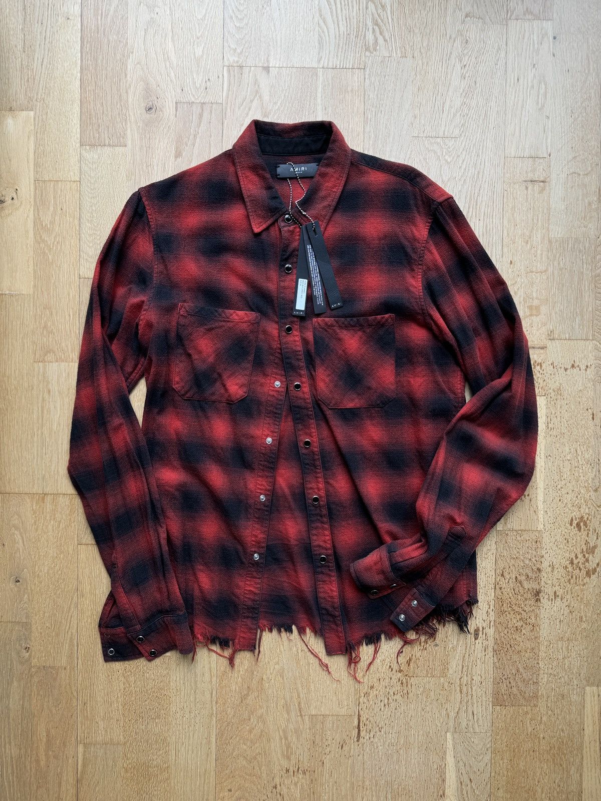 Amiri Amiri Distressed Flannel Size US S / EU 44-46 / 1 - 1 Thumbnail