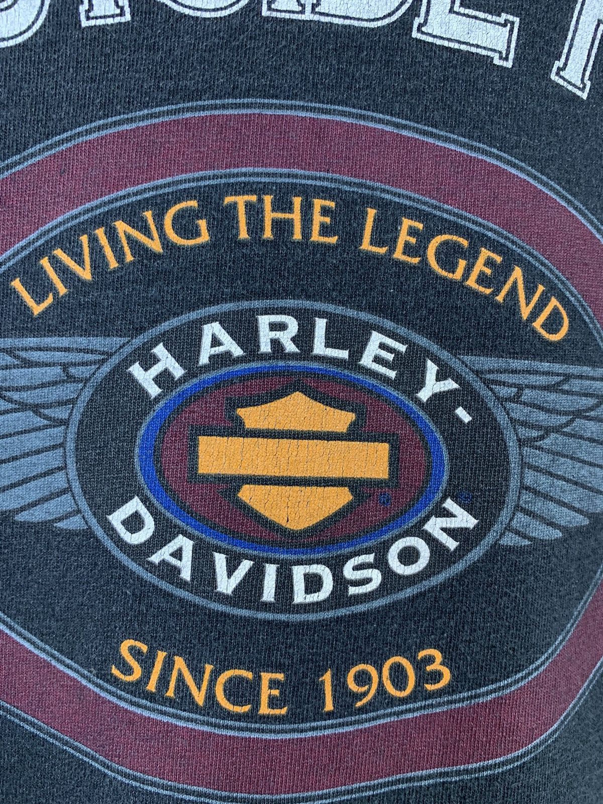 Harley Davidson × Vintage Vintage 90s Harley Davidson Faded Single Stitch T-shirt Size US XL / EU 56 / 4 - 19 Thumbnail