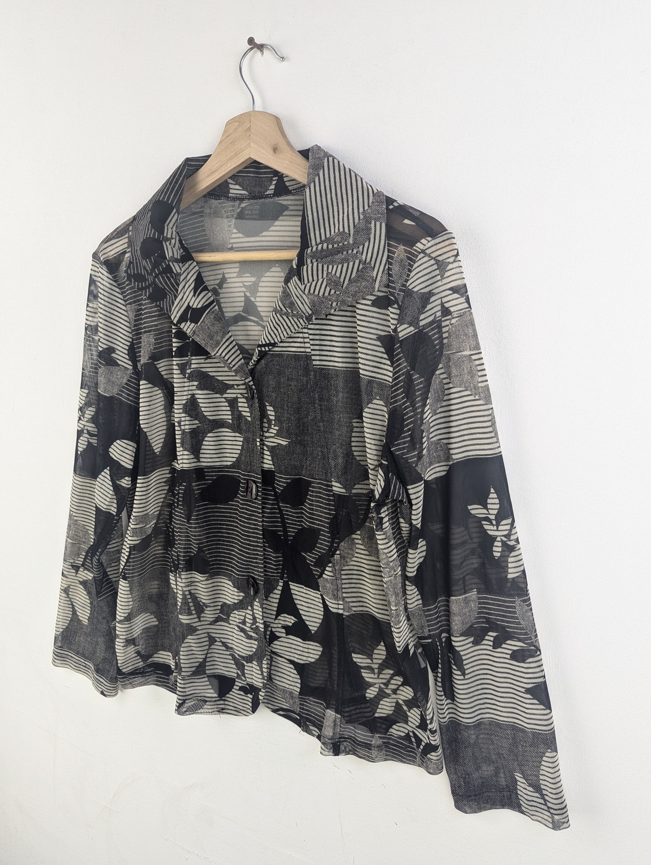 Designer × Japanese Brand Vintage Shirt Button Up Transparent Balenciaga Style Size M / US 6-8 / IT 42-44 - 2 Thumbnail