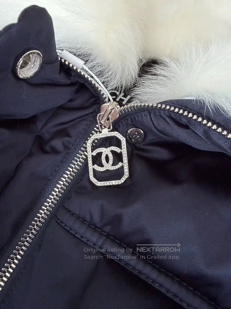 Chanel Chanel Ski series wool collar rhinestone buckle cotton jac Size XS / US 0-2 / IT 36-38 - 4 Thumbnail