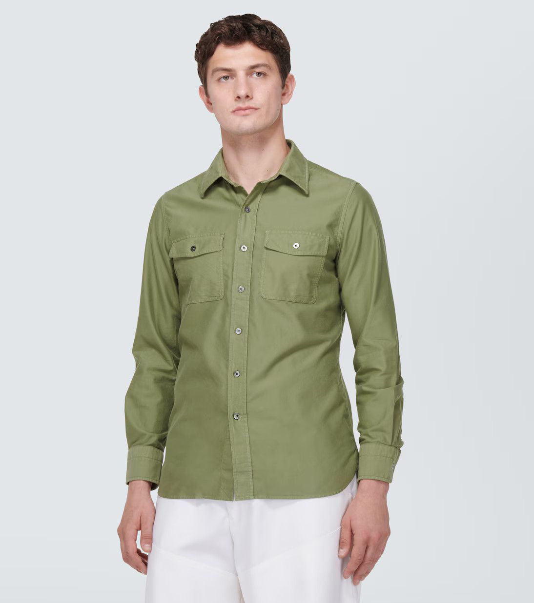 Tom Ford o1y0425 Solid Color Shirt in Green Size US XXL / EU 58 / 5 - 3 Thumbnail